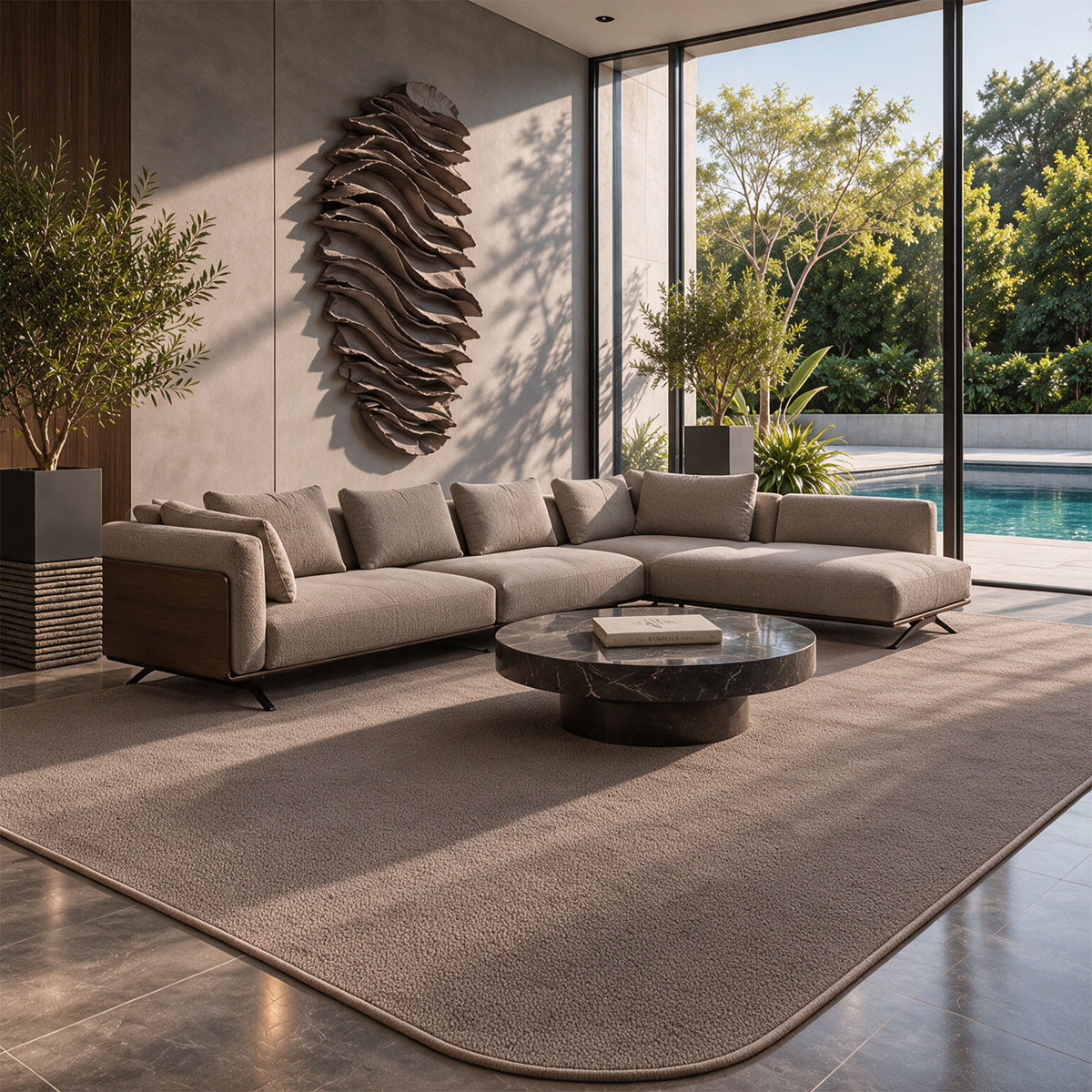 250x230 cm handmade amorph rug in CUSHION-02 design by COOL HALI