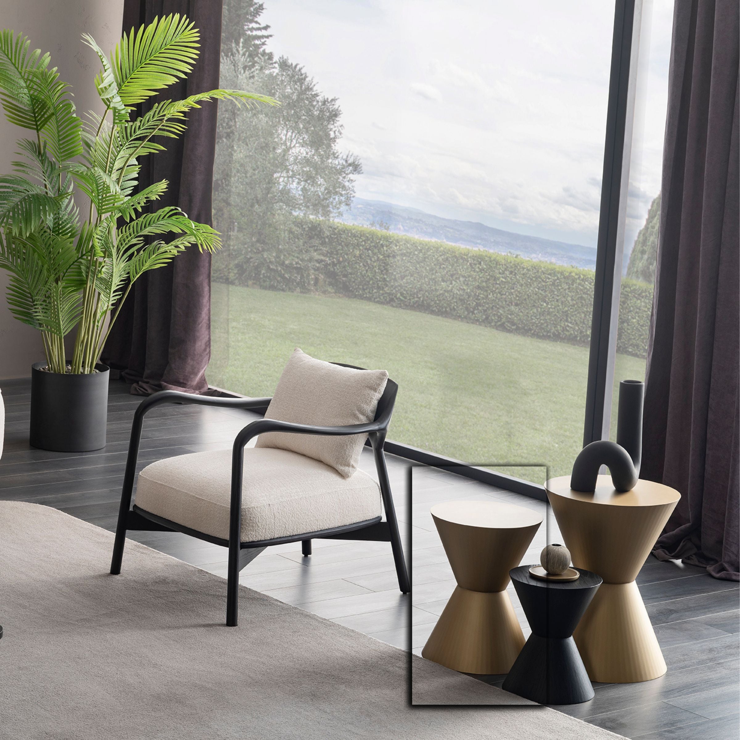 AS IS - GRANDE BUTTON SIDE TABLE MEDIUM ORXGRND-STM35 -  DISPLAY ITEM - ebarza Furniture UAE | Shop Modern Furniture in Abu Dhabi & Dubai - مفروشات ايبازرا في الامارات | تسوق اثاث عصري وديكورات مميزة في دبي وابوظبي