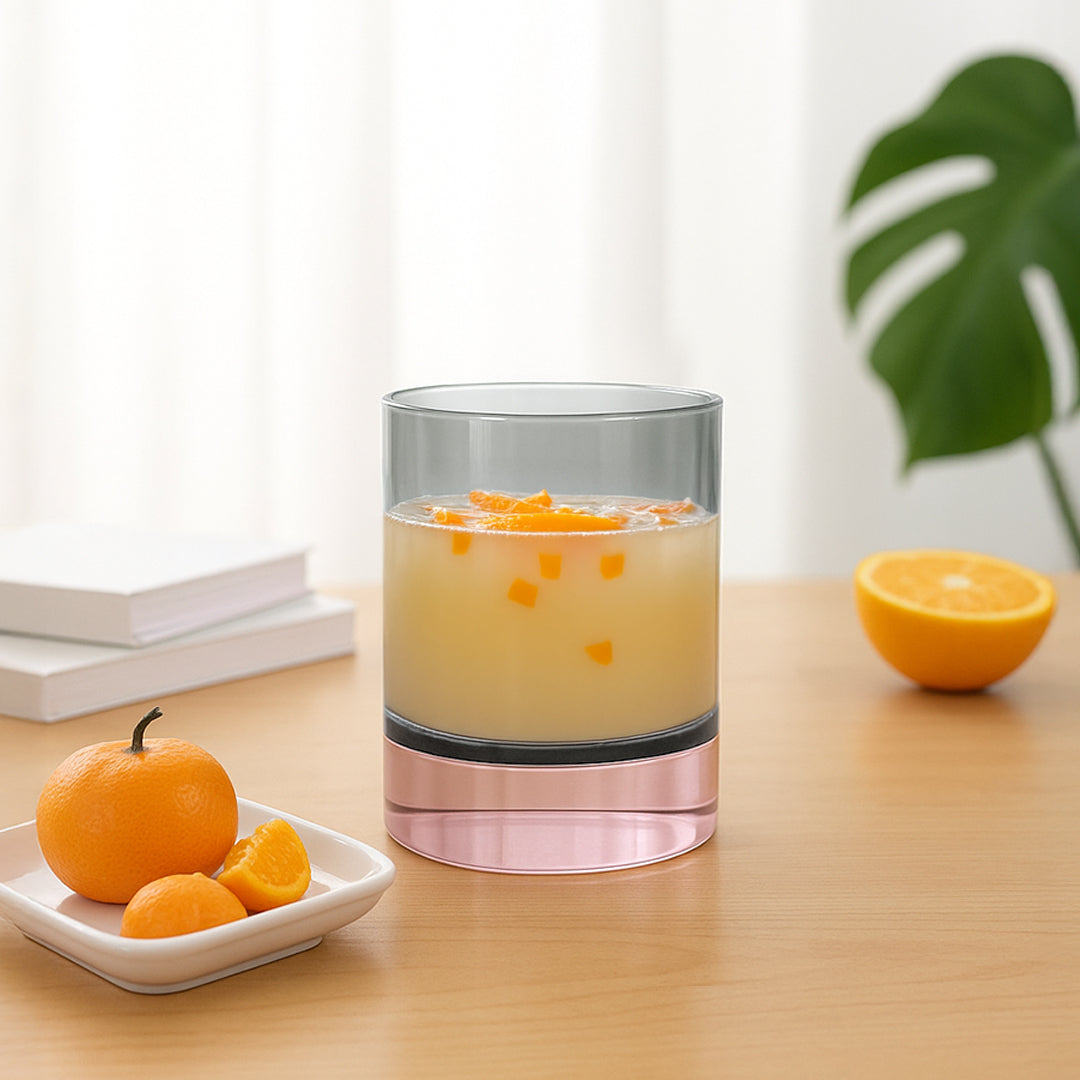 Pink Base + Grey Top Tumbler - C24058FA4 -  Drinkware - ebarza Furniture UAE | Shop Modern Furniture in Abu Dhabi & Dubai - مفروشات ايبازرا في الامارات | تسوق اثاث عصري وديكورات مميزة في دبي وابوظبي