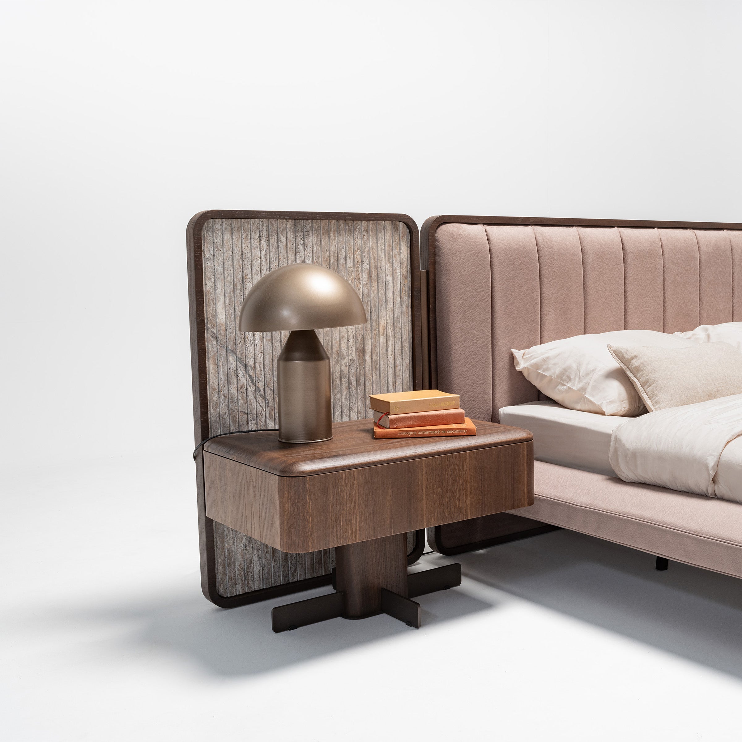 2X ODEON NIGHTSTAND OD-NS-001 -  Bed Side Table - ebarza Furniture UAE | Shop Modern Furniture in Abu Dhabi & Dubai - مفروشات ايبازرا في الامارات | تسوق اثاث عصري وديكورات مميزة في دبي وابوظبي