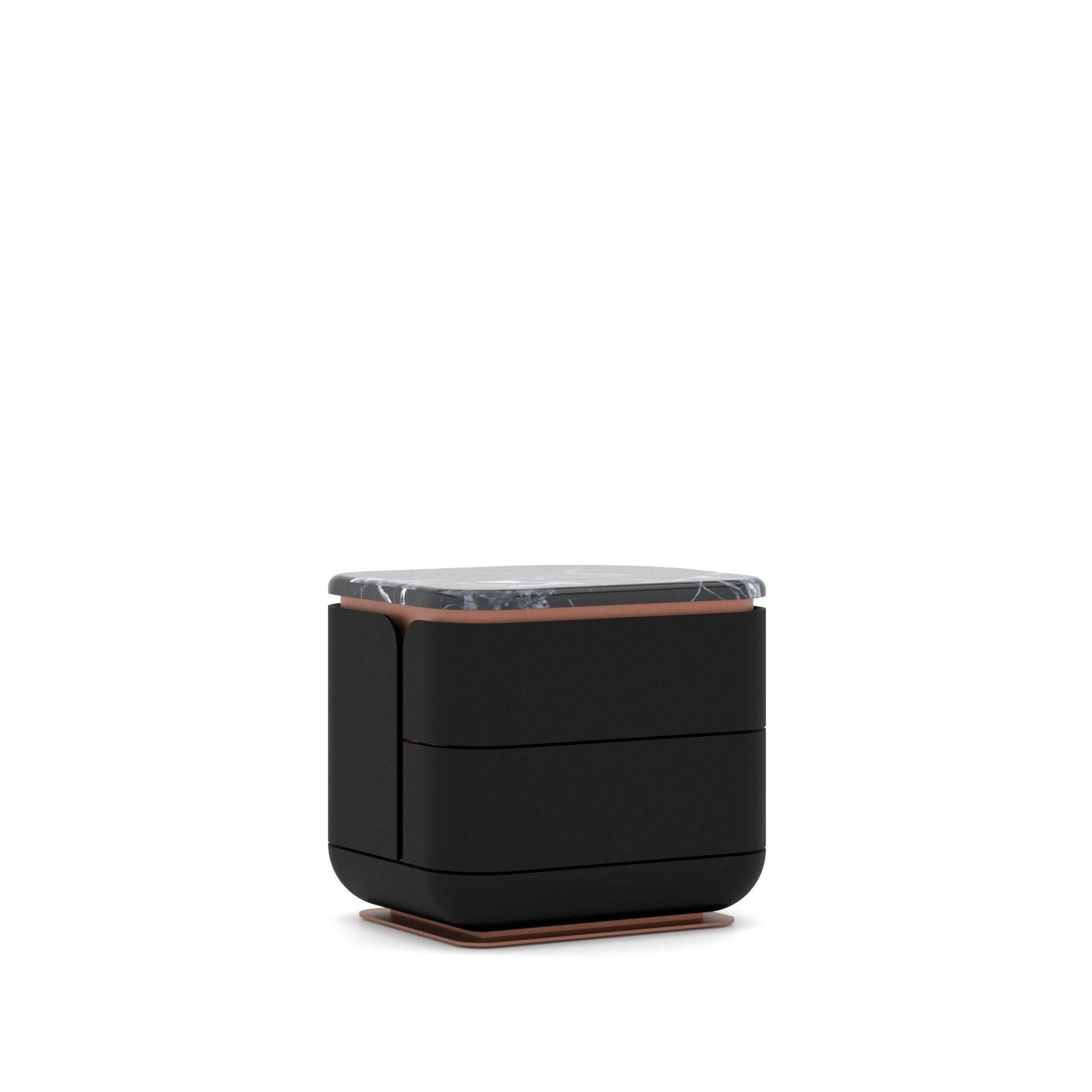 2X Tulip Black Bedside Tables KOMTLP001 -  Bedside Tables - ebarza Furniture UAE | Shop Modern Furniture in Abu Dhabi & Dubai - مفروشات ايبازرا في الامارات | تسوق اثاث عصري وديكورات مميزة في دبي وابوظبي