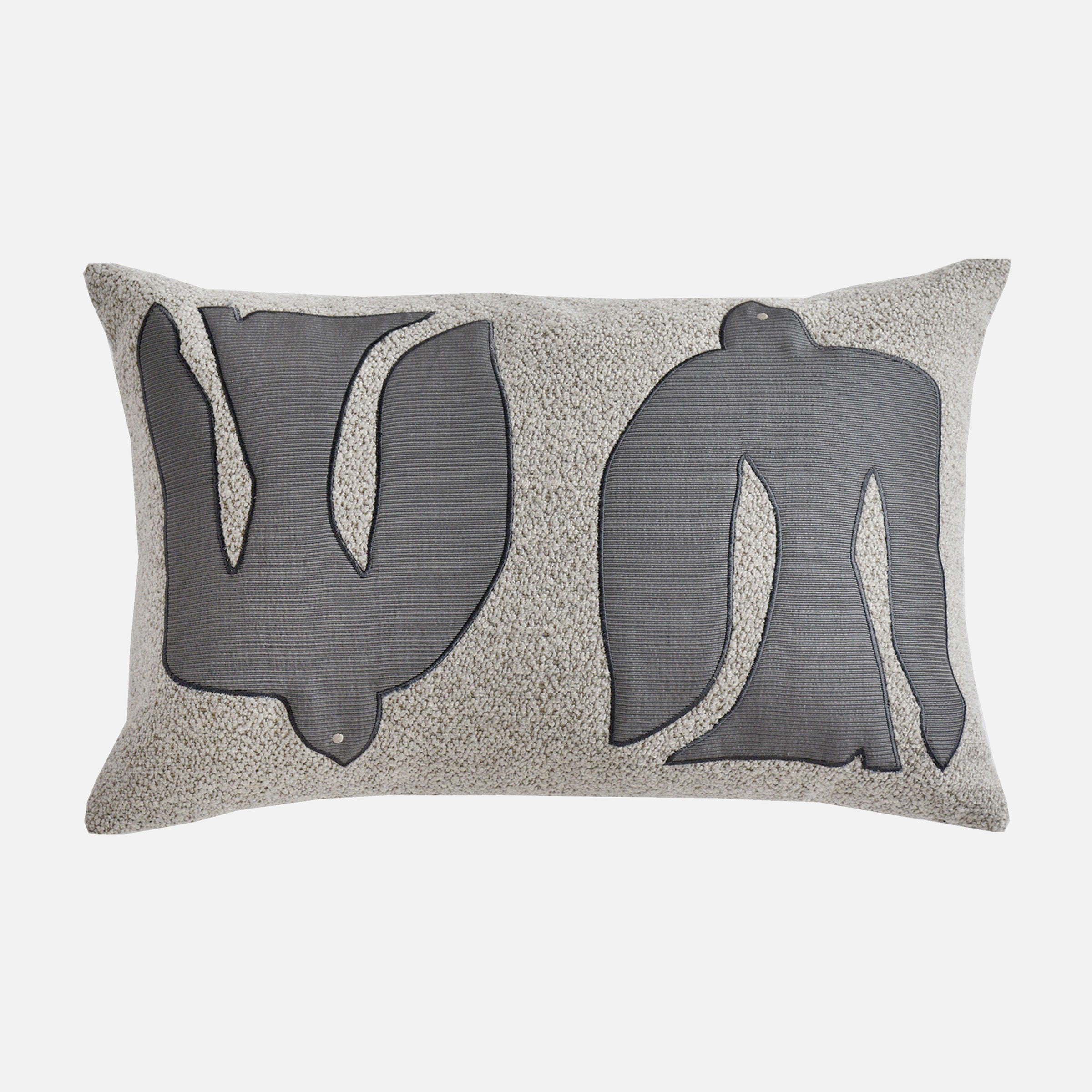 30*60 Chastain Embroidery Cushion - ECC085 -  Cushions - ebarza Furniture UAE | Shop Modern Furniture in Abu Dhabi & Dubai - مفروشات ايبازرا في الامارات | تسوق اثاث عصري وديكورات مميزة في دبي وابوظبي