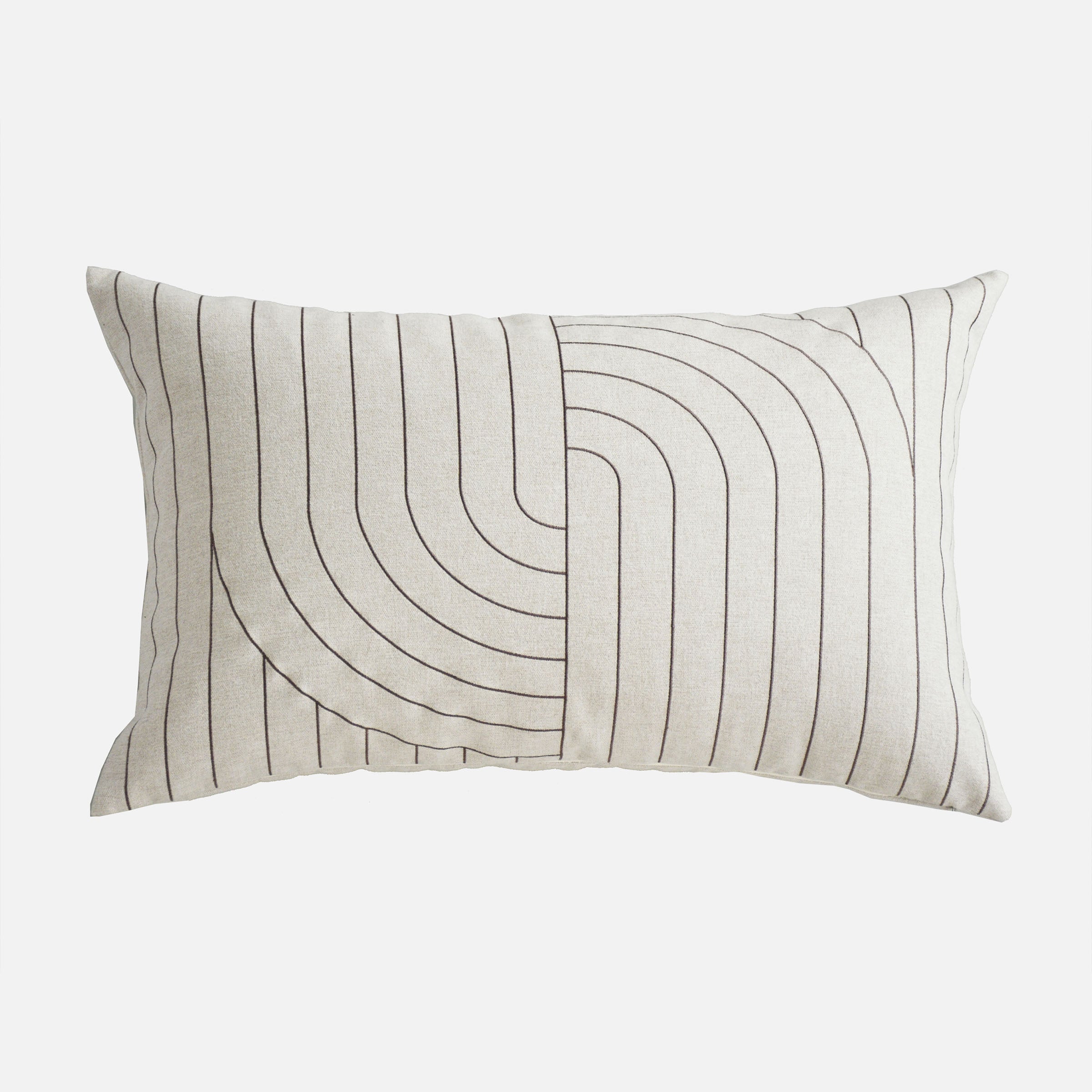 Square embroidery cushion by BEACON with a 30x60 Magic Square design, featuring vibrant thread details and soft fabric texture.