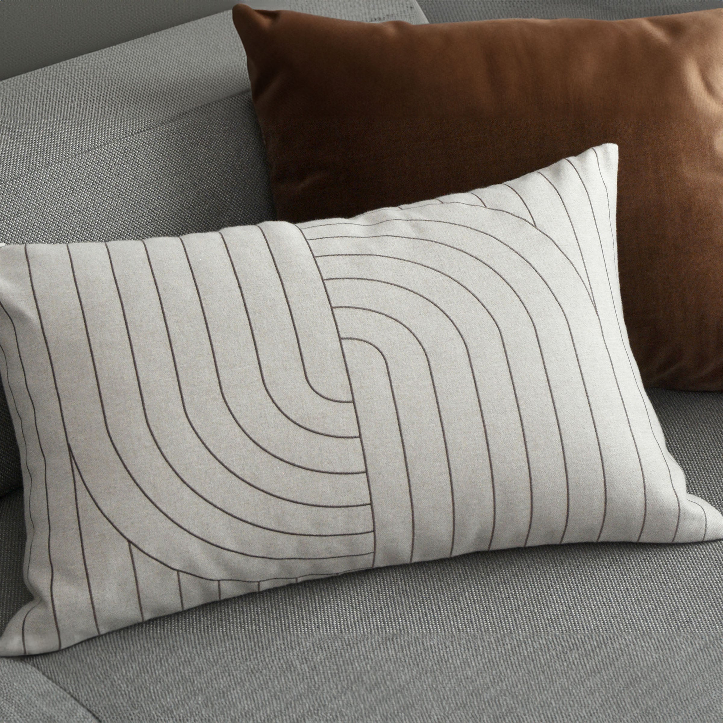 BEACON embroidered cushion featuring a 30x60 magic square design, decorative throw cushion for living rooms and bedrooms