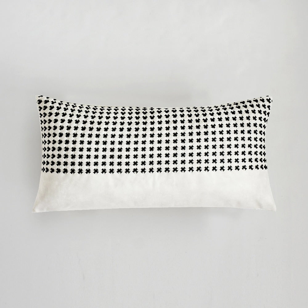 BEACON 30x60-inch pearl faux leather cushion with soft filling, stylish decorative cushion for sofa or bed.