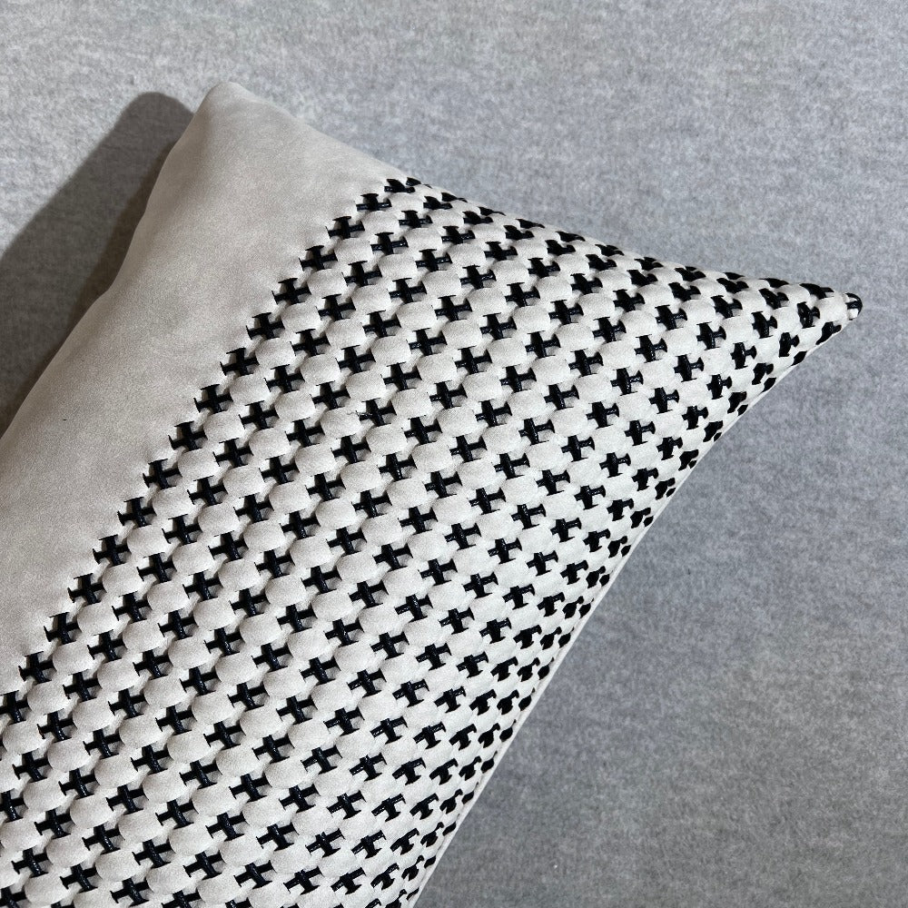 30*60 SKJG Pearl Faux Leather Cushion - ECC119 -  Cushions - ebarza Furniture UAE | Shop Modern Furniture in Abu Dhabi & Dubai - مفروشات ايبازرا في الامارات | تسوق اثاث عصري وديكورات مميزة في دبي وابوظبي