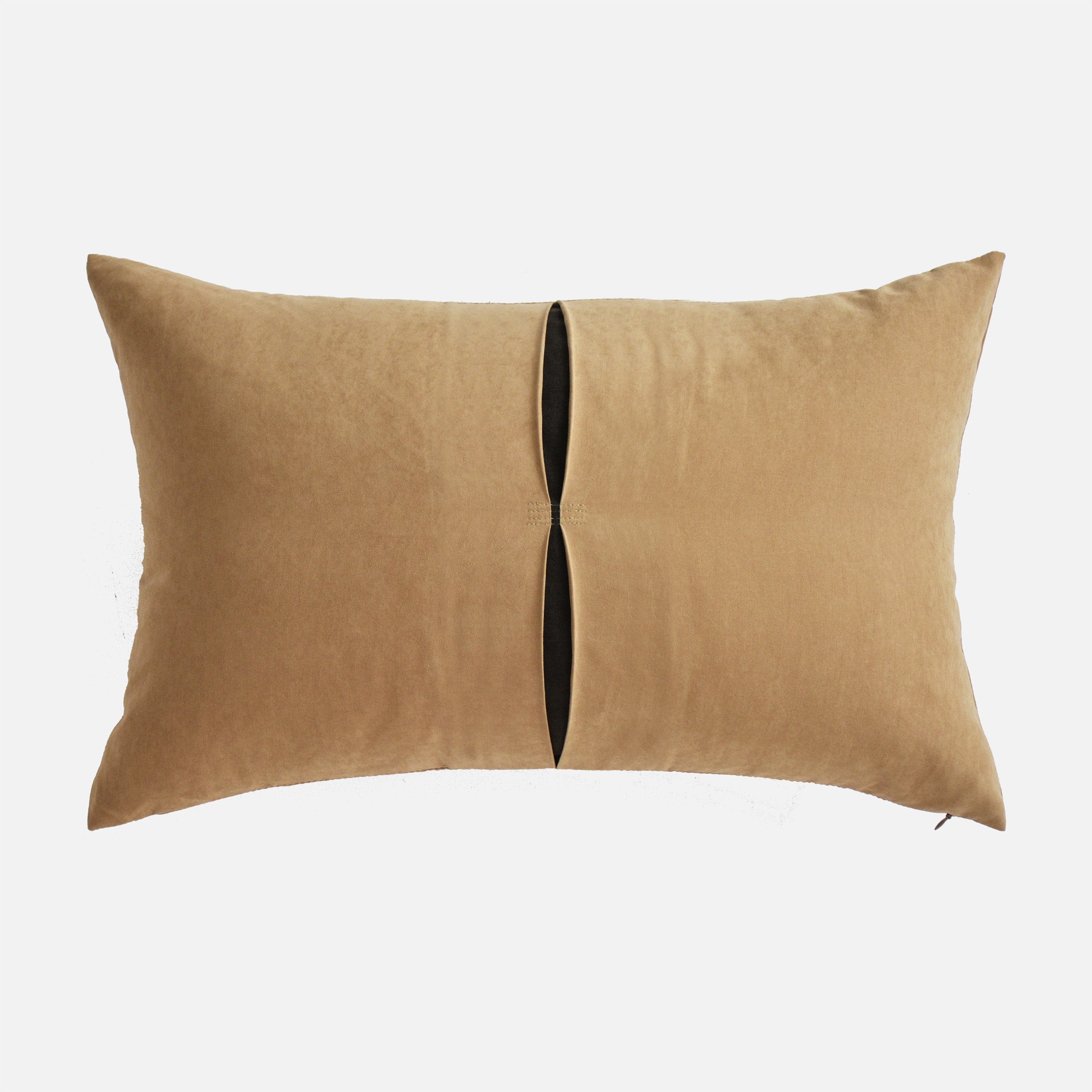 Beige Xihan suede imitation cushion from BEACON, 30x60 inches, soft fabric with plush texture, decorative home cushion.