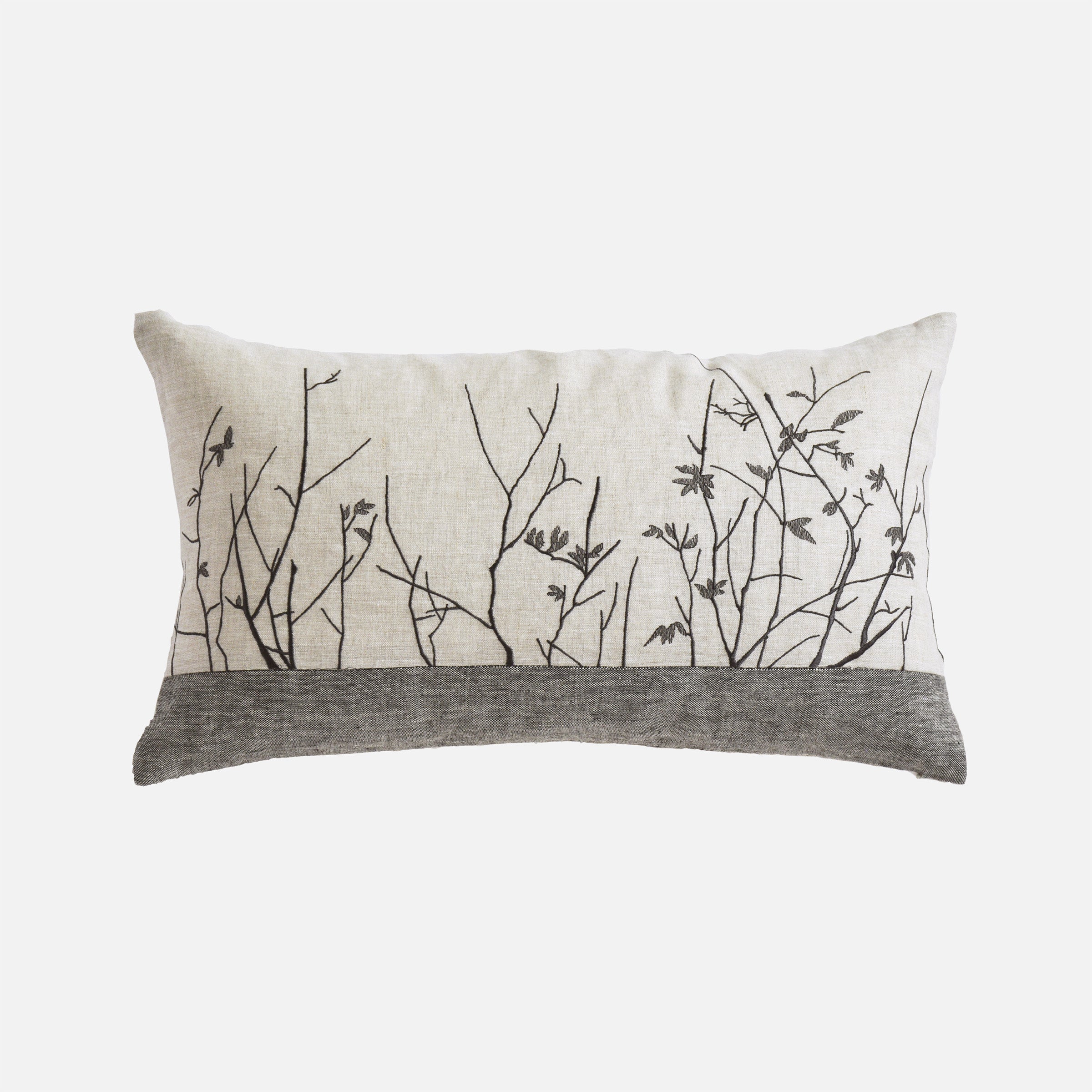 Yaji embroidery cushion by BEACON, 30x60 inches, decorative cushion with intricate embroidery, perfect for living rooms or bedrooms.