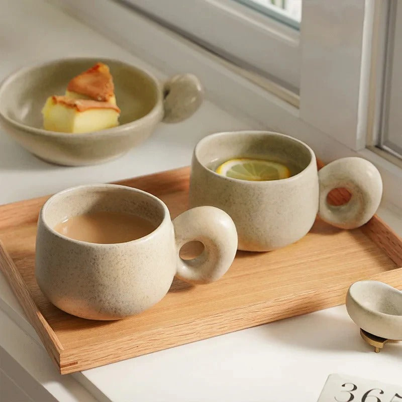 Set of 30-piece Asian Zen ceramic dinnerware set for 6 people, featuring elegant, handcrafted design by BEACON.