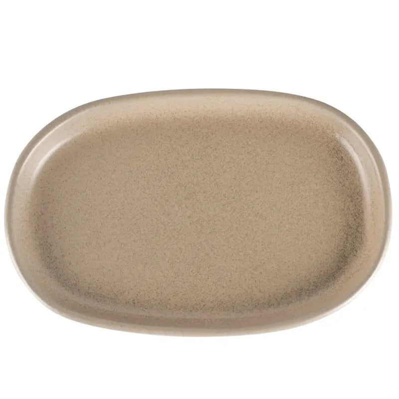 Set of 30 Asian Zen ceramic dinnerware for 6 people, includes plates, bowls, and cups in a modern, minimalist design by Beacon.
