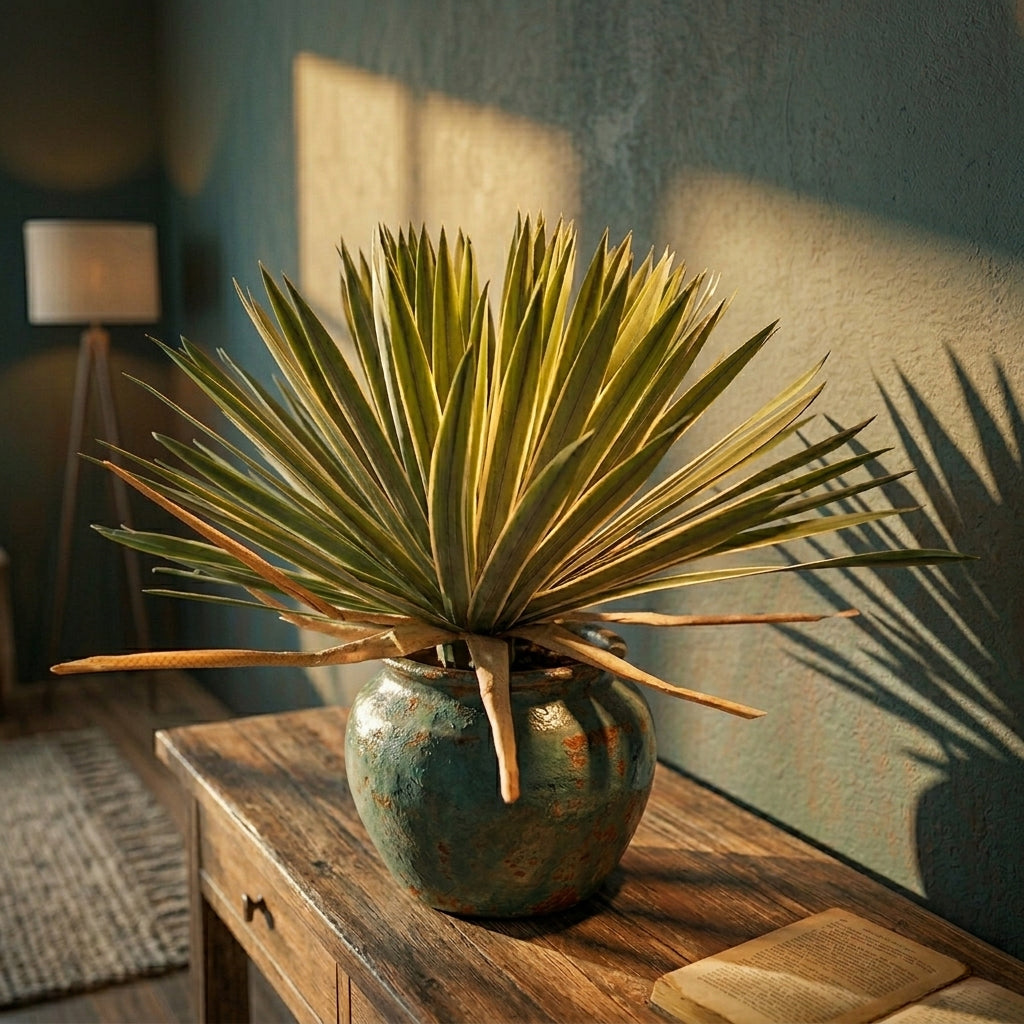 Artificial Agave Sisalana plant head with 112 leaves, designed for decorative indoor or outdoor plant displays.