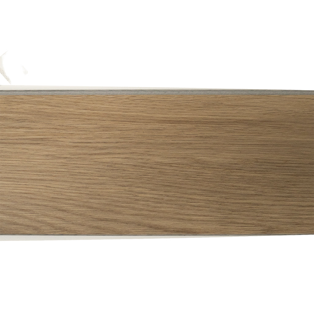 Black hairline SPC parquet flooring plank by SENTAI-AHSTDG, 76.2cm long, 12.7cm wide, 0.6cm thick, with a sleek textured surface.