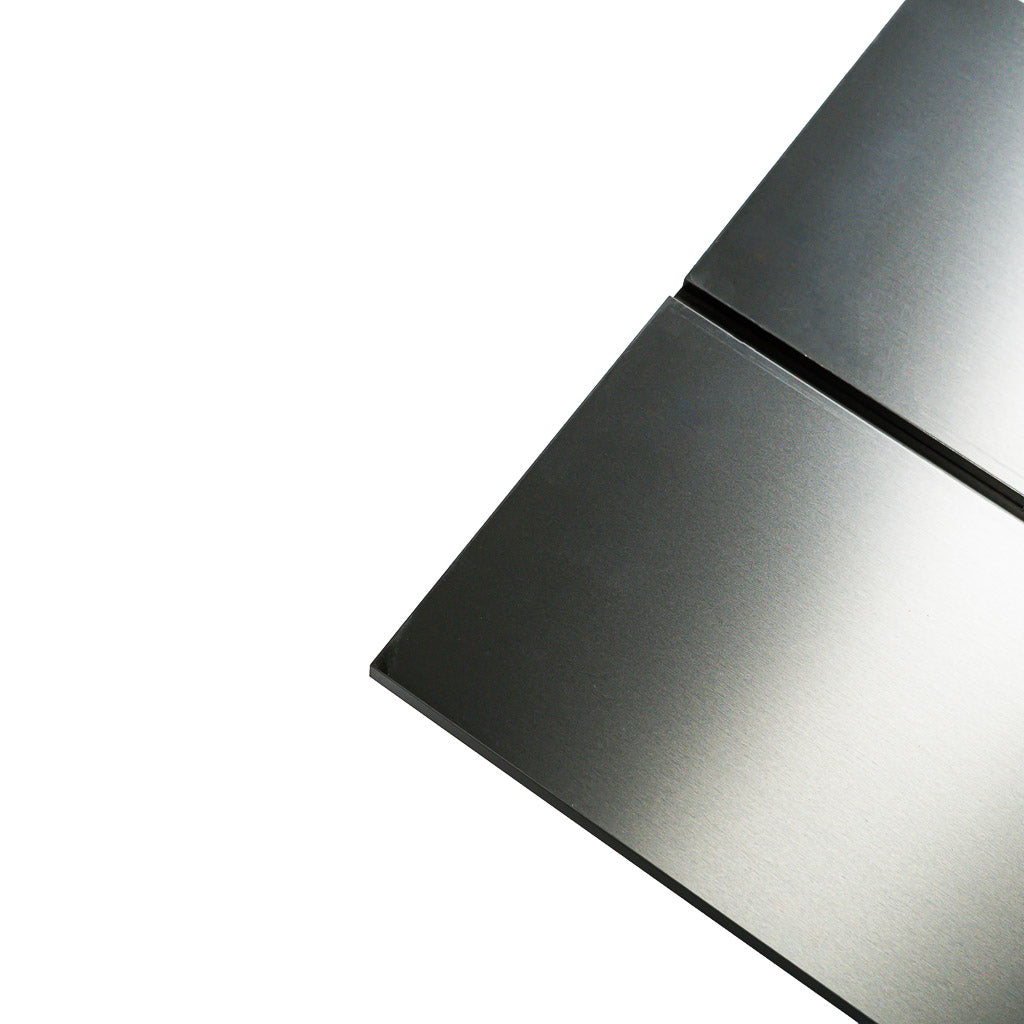 Stainless steel rectangular wall shelf from Beacon, customized, with a sleek straight design for modern storage solutions.