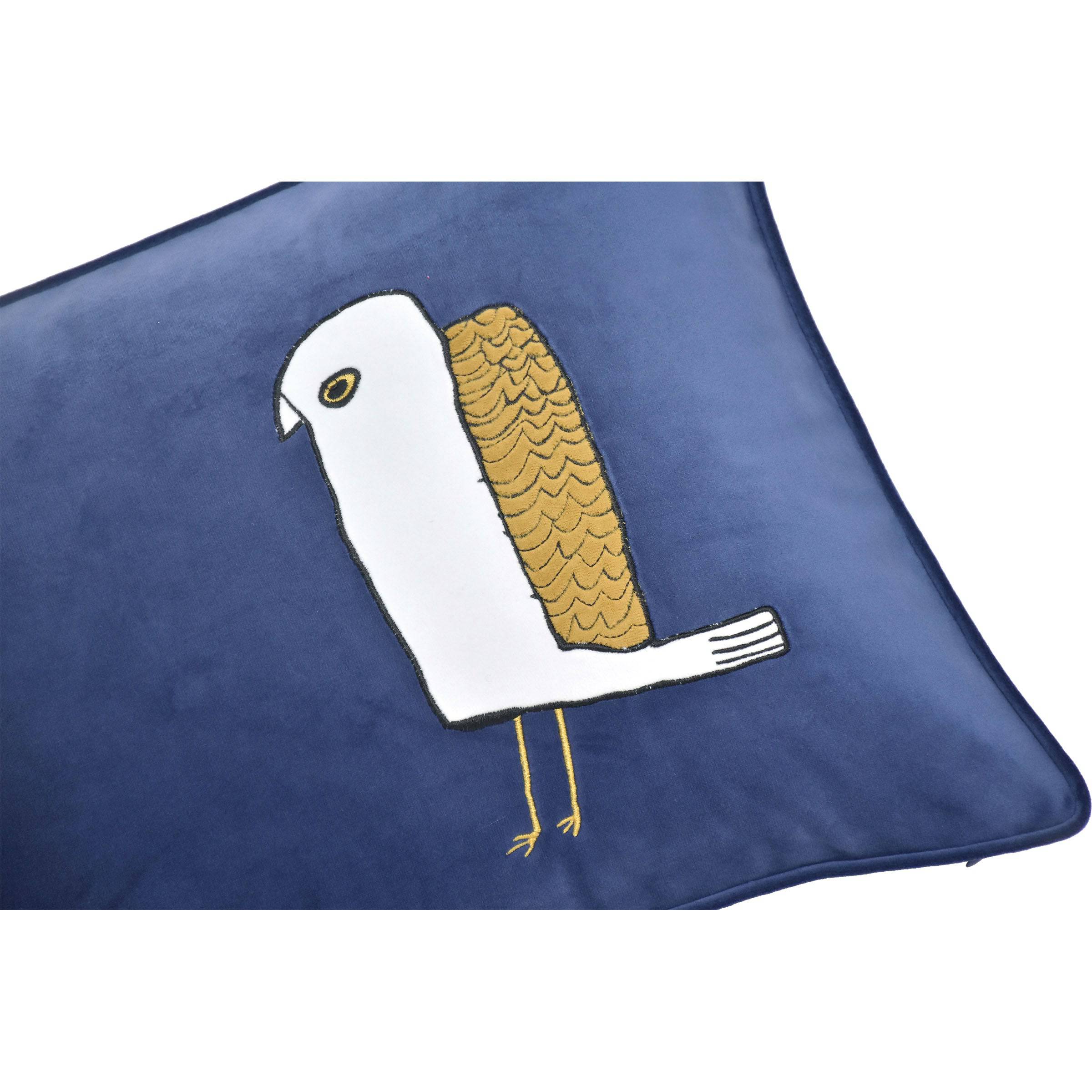 30X55 Cm Small Stone Bird Embroidered Cushion Ecc-035 -  Cushions | مقاس 30*55 سم وسادة مطرزة من حجر إبارزا الصغير - ebarza Furniture UAE | Shop Modern Furniture in Abu Dhabi & Dubai - مفروشات ايبازرا في الامارات | تسوق اثاث عصري وديكورات مميزة في دبي وابوظبي