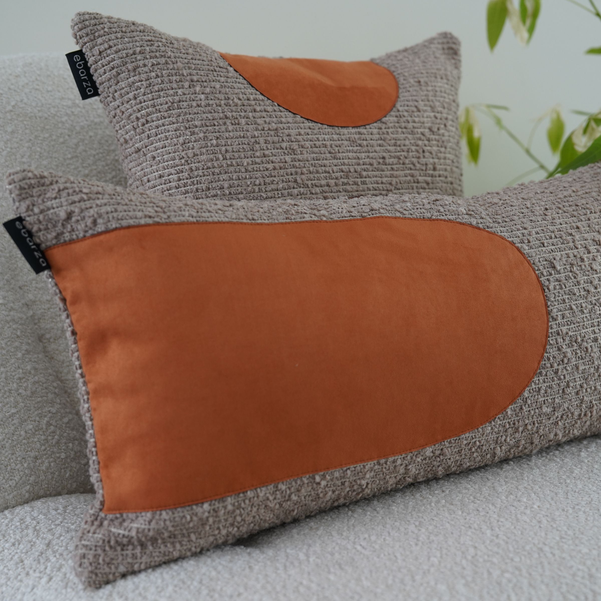 30x60cm Ebarza Buck patchwork cushion by BEACON, showcasing a stylish, colorful fabric design perfect for home decor.