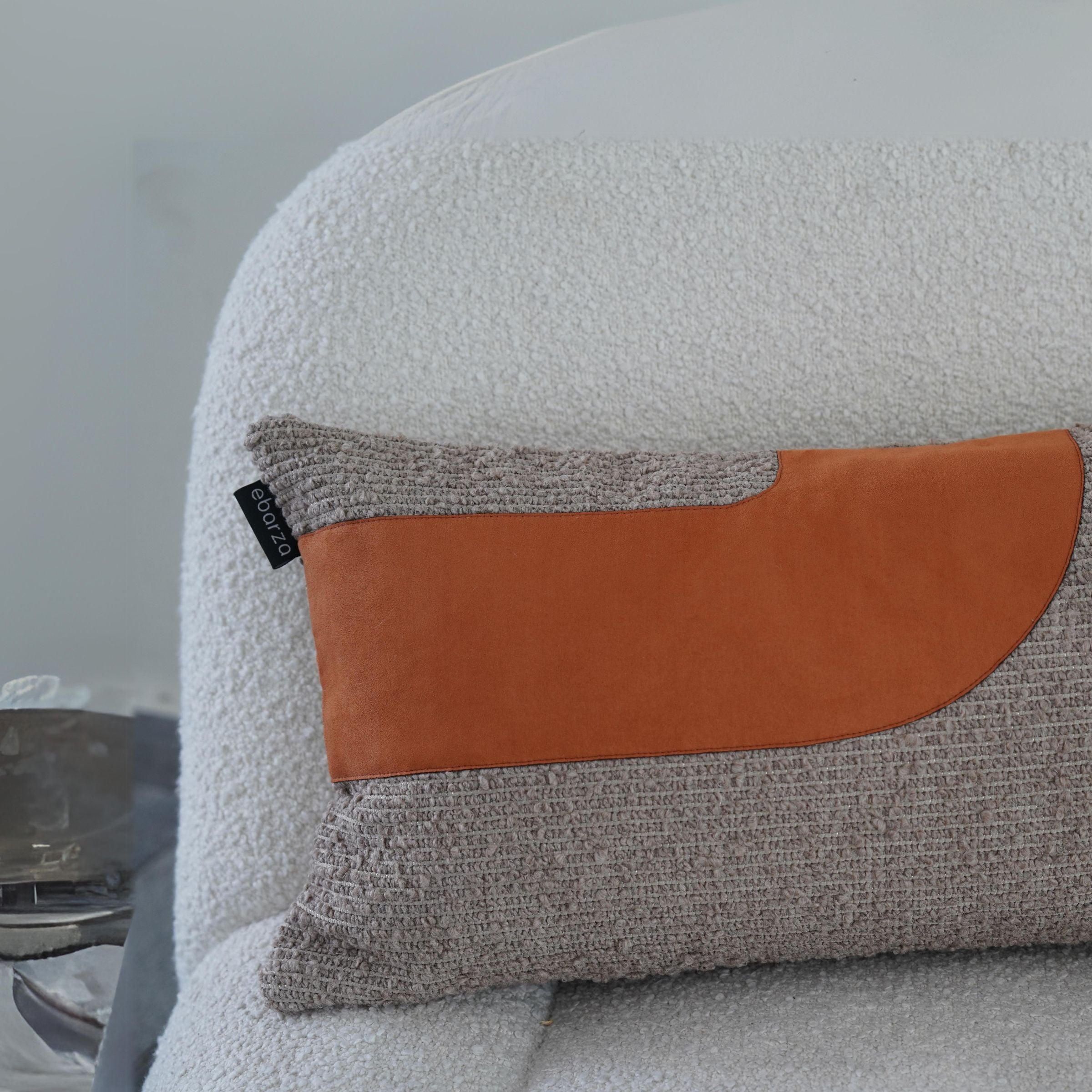 30x60cm Ebarza Juster Patchwork Cushion from Beacon, soft fabric with colorful patchwork design, perfect for home decor.