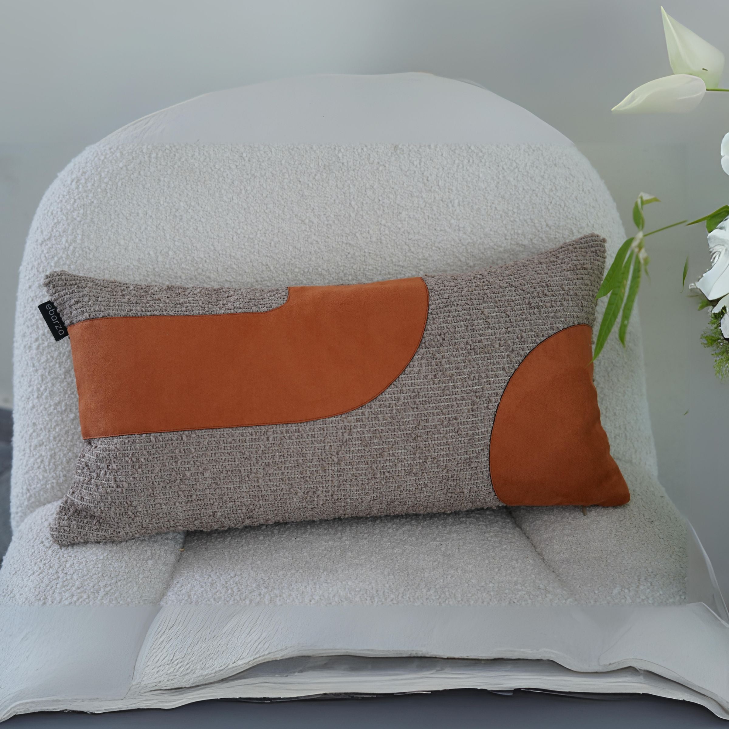 30x60cm Ebarza Juster Patchwork Cushion by BEACON, featuring colorful patchwork fabric and comfortable design.