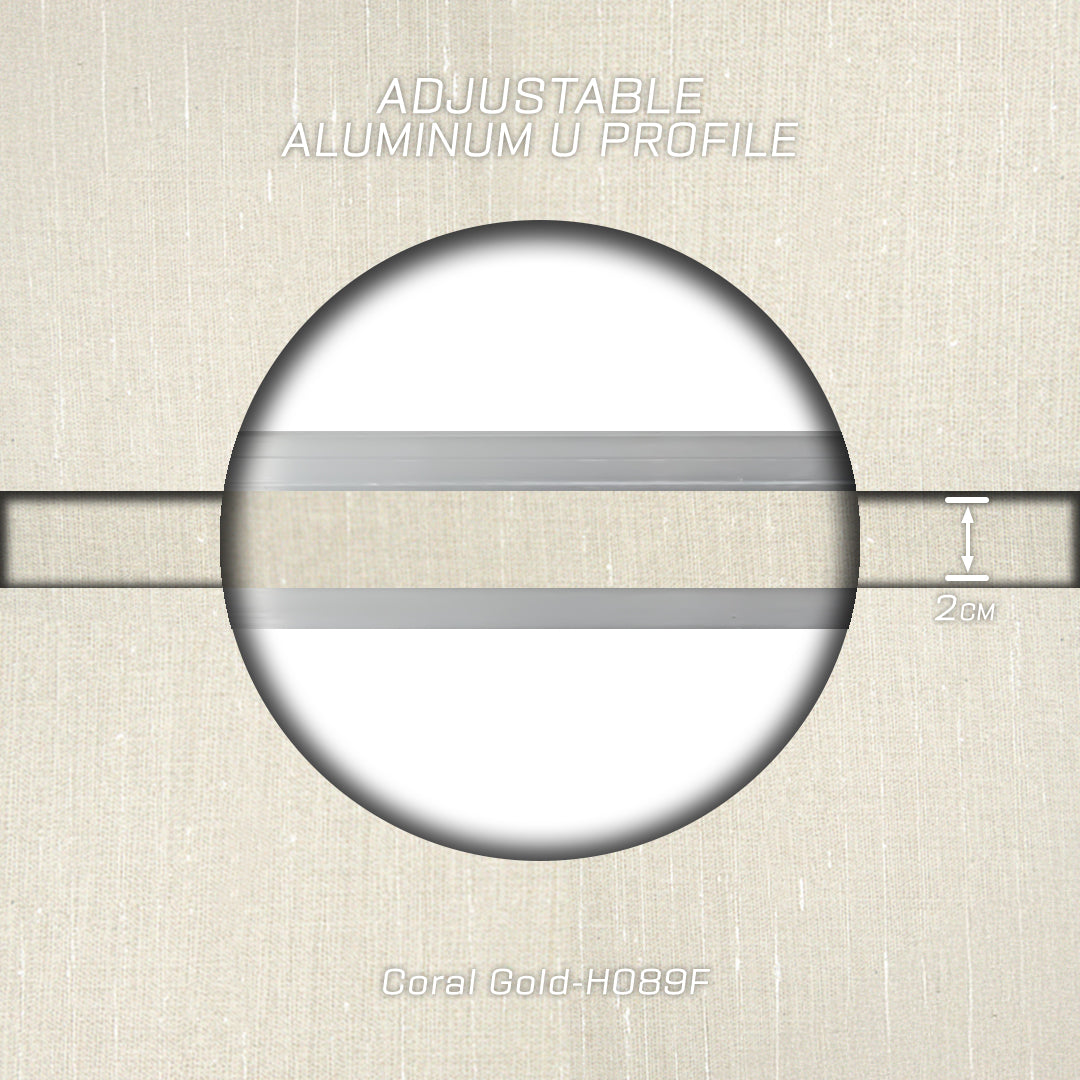 سماكة 8 مم (1.8 سم) مقطع ألومنيوم على شكل حرف U - أسود - PR0042