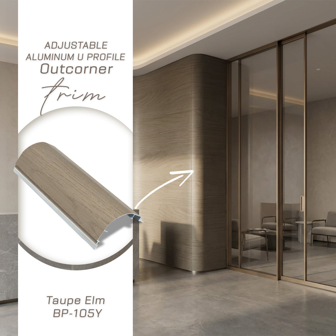 سماكة 8 مم (1.8 سم) مقطع ألومنيوم على شكل حرف U - أسود - PR0042