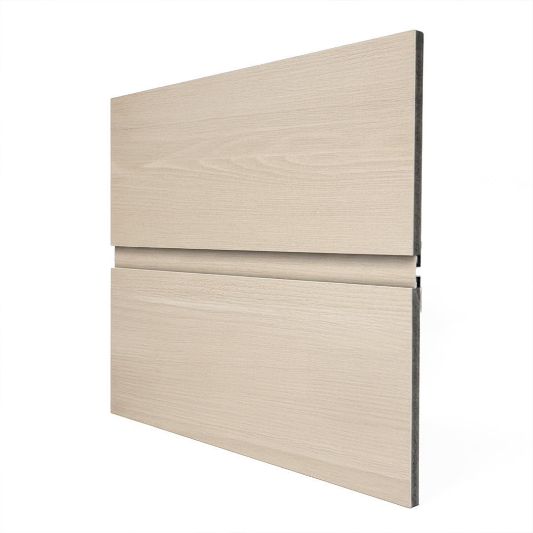 Aluminum adjustable U-profile wall panel in Baikal Walnut color for decorative wall design by BEACON.