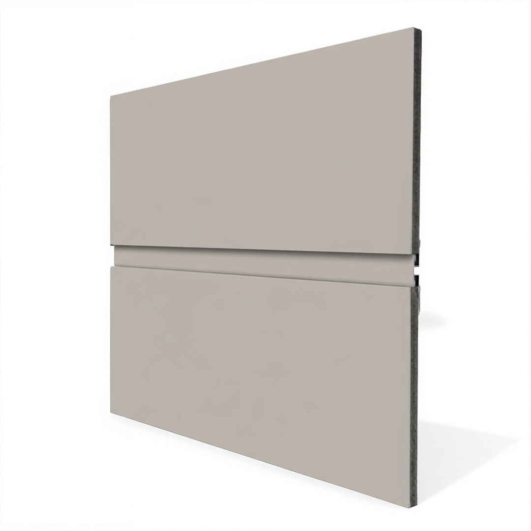 Adjustable dark beige aluminum U-profile wall panel from Beacon for versatile wall paneling and framing applications.