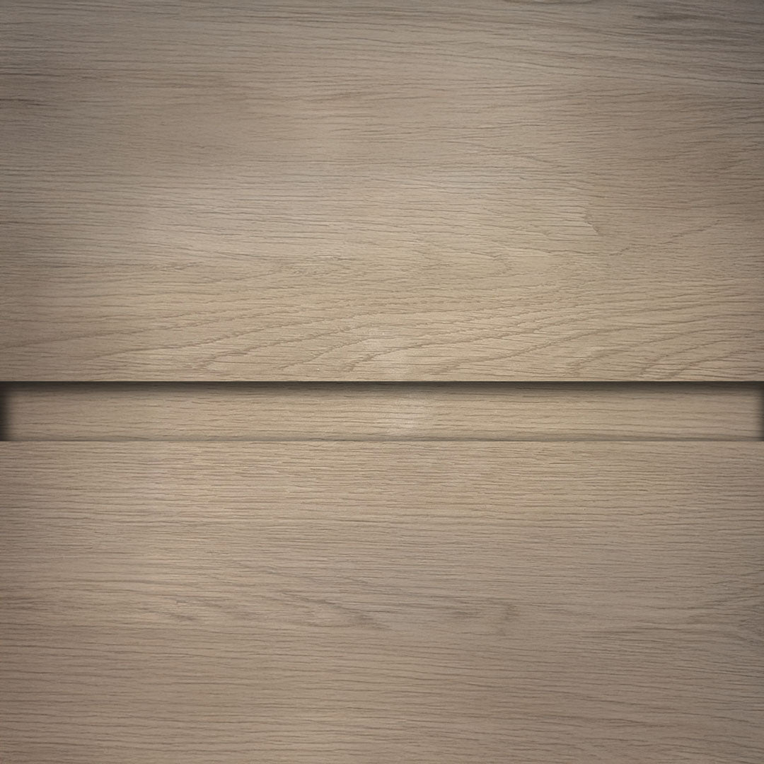 Aluminum adjustable U-profile wall panel in North American Oak H199Y color, designed for wall profiles and trim applications.
