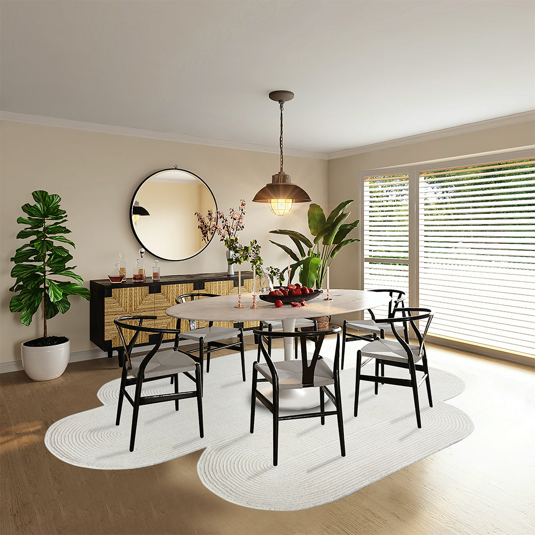 Beige wool rug measuring 350x100 cm with Javi brand, soft texture, and simple design for modern home decor.