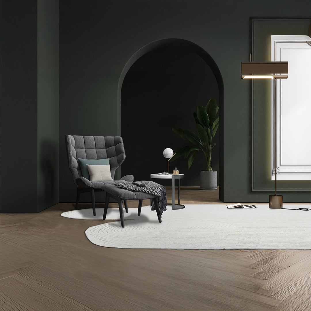 Beige wool rug measuring 350x100 cm from Javi, featuring soft texture and neutral color, ideal for living room or bedroom decor.