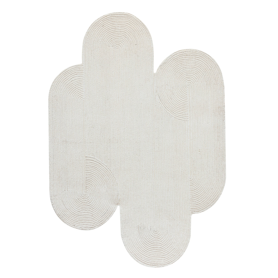 Beige wool rug measuring 350x100 cm from Javi, featuring soft texture and natural color for modern home decor.