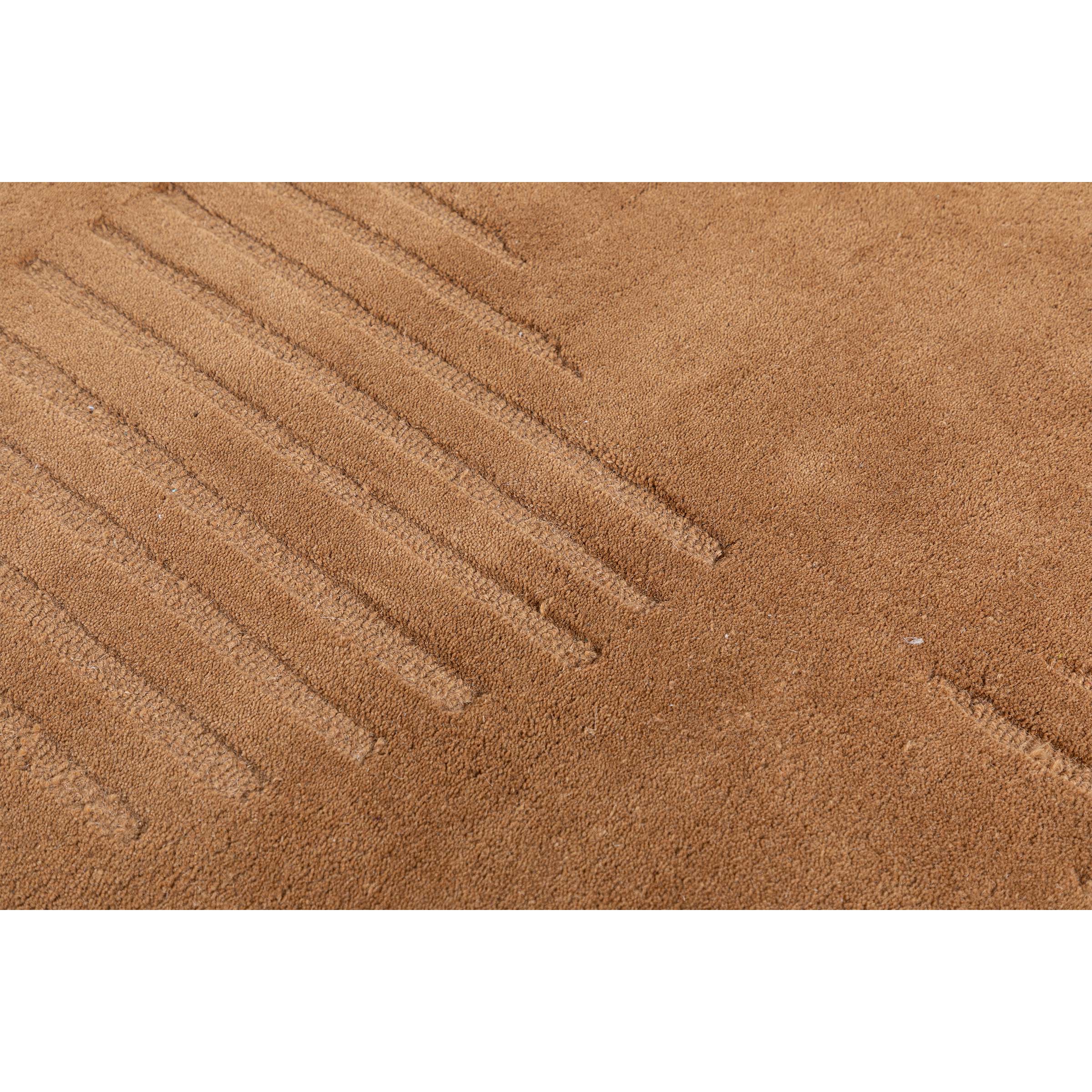 350x200 cm Kaleidoscope Wool Clay Color Rug by Javi with intricate geometric pattern on soft, durable wool material.