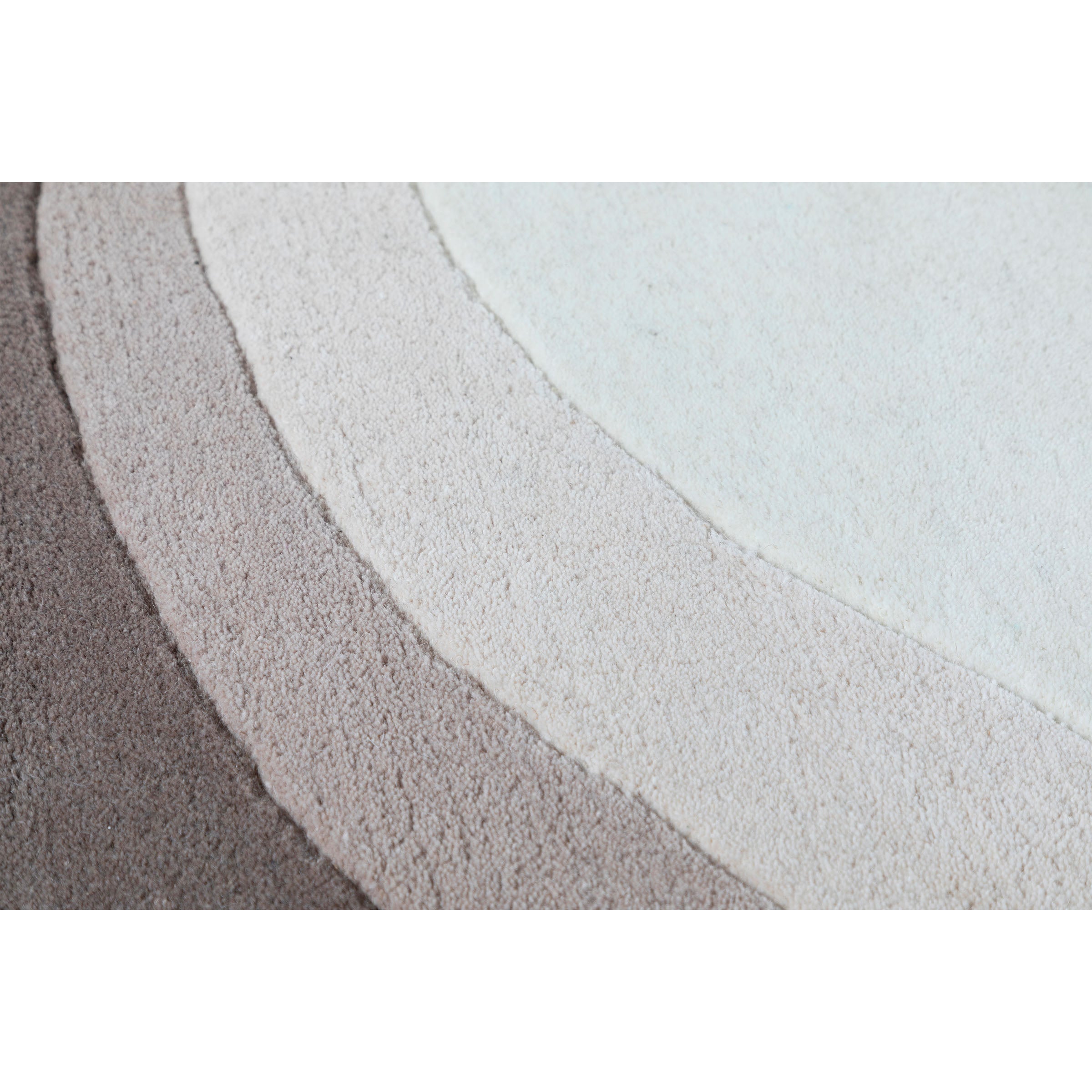 Large 350x250 cm cobblestone pattern wool rug in beige, dark beige, and brown from Javi, style JH-22744.