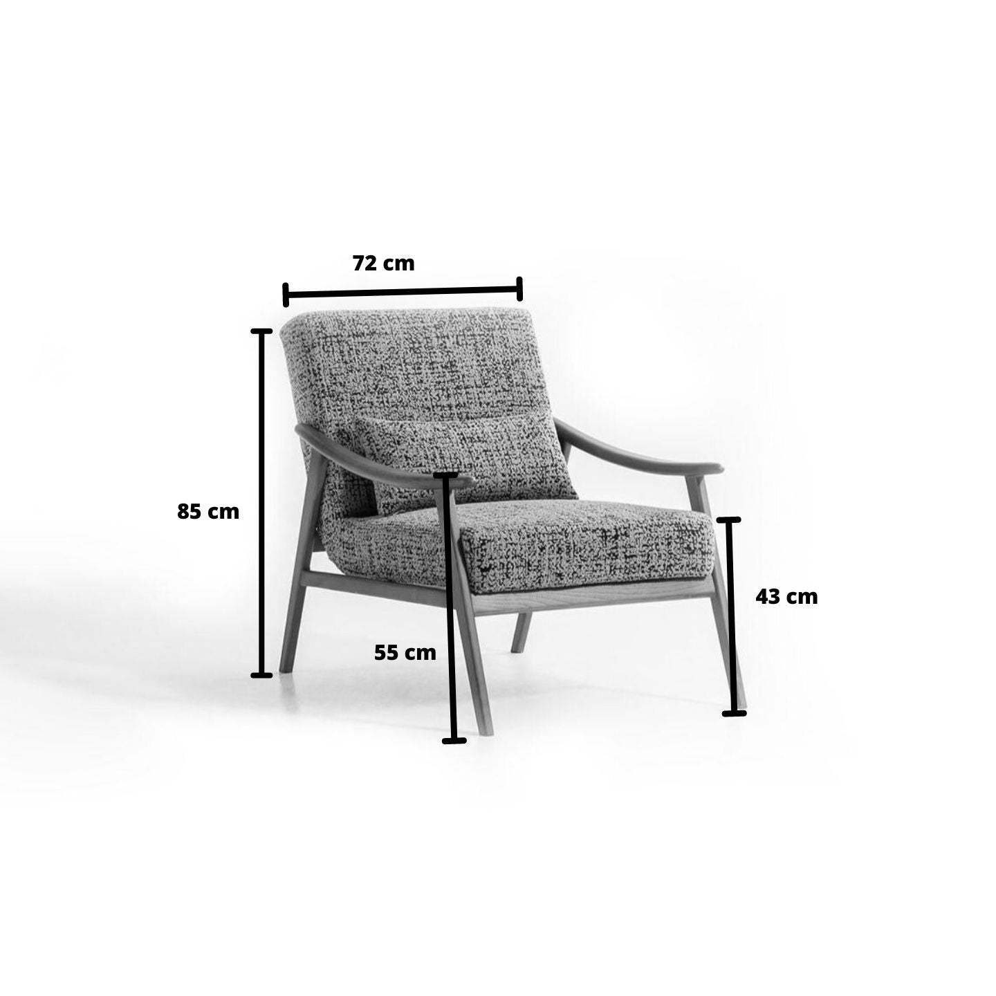 Kent Armchair SBRN-KNTLC -  Lounge Chairs | كينت كرسي بذراعين - ebarza Furniture UAE | Shop Modern Furniture in Abu Dhabi & Dubai - مفروشات ايبازرا في الامارات | تسوق اثاث عصري وديكورات مميزة في دبي وابوظبي