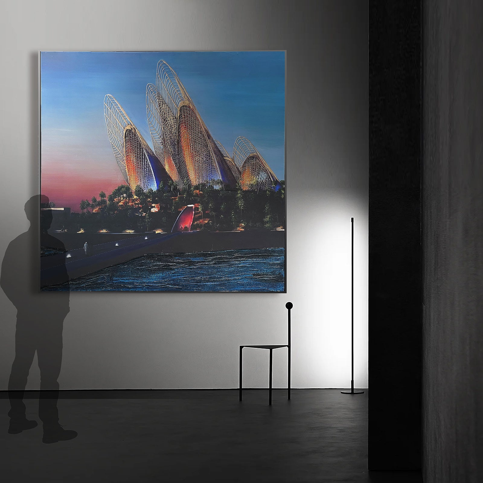 3D Printing  Art Painting With Frame SOASAMPLE0003--140x140 Cm -  Paintings - ebarza Furniture UAE | Shop Modern Furniture in Abu Dhabi & Dubai - مفروشات ايبازرا في الامارات | تسوق اثاث عصري وديكورات مميزة في دبي وابوظبي