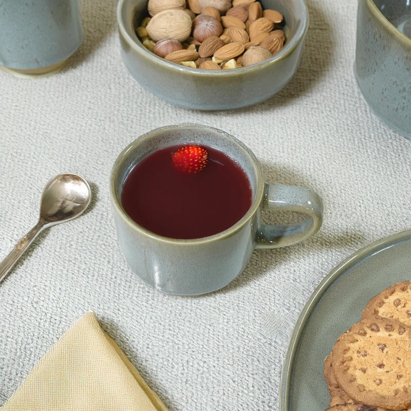 43-piece Passifoy dining set by BEACON, includes plates, bowls, and cups for elegant tableware.
