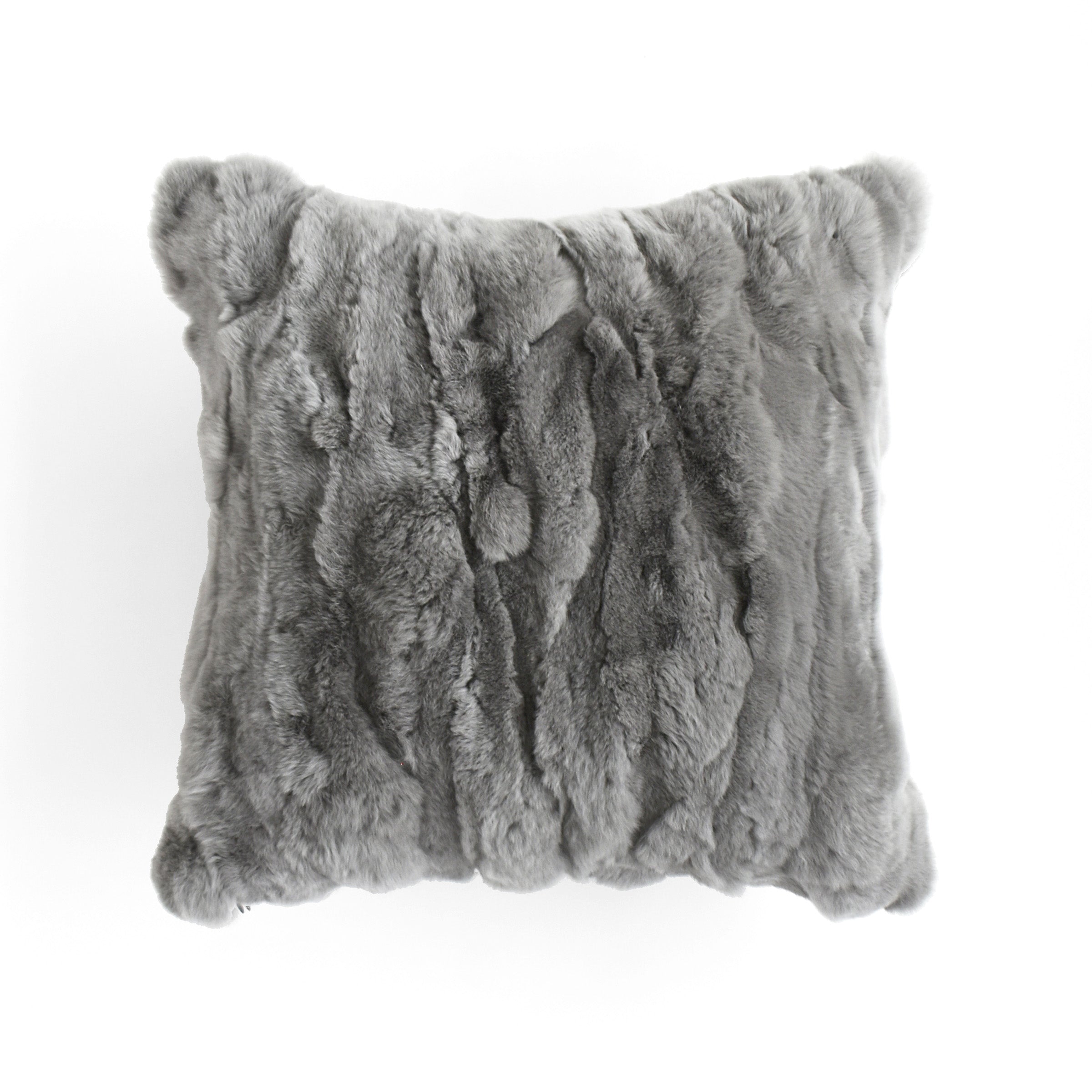 BEACON Odom Rex rabbit hair cushion, 45x45 inches, soft plush cushion with luxurious rabbit hair texture for cozy home decor.