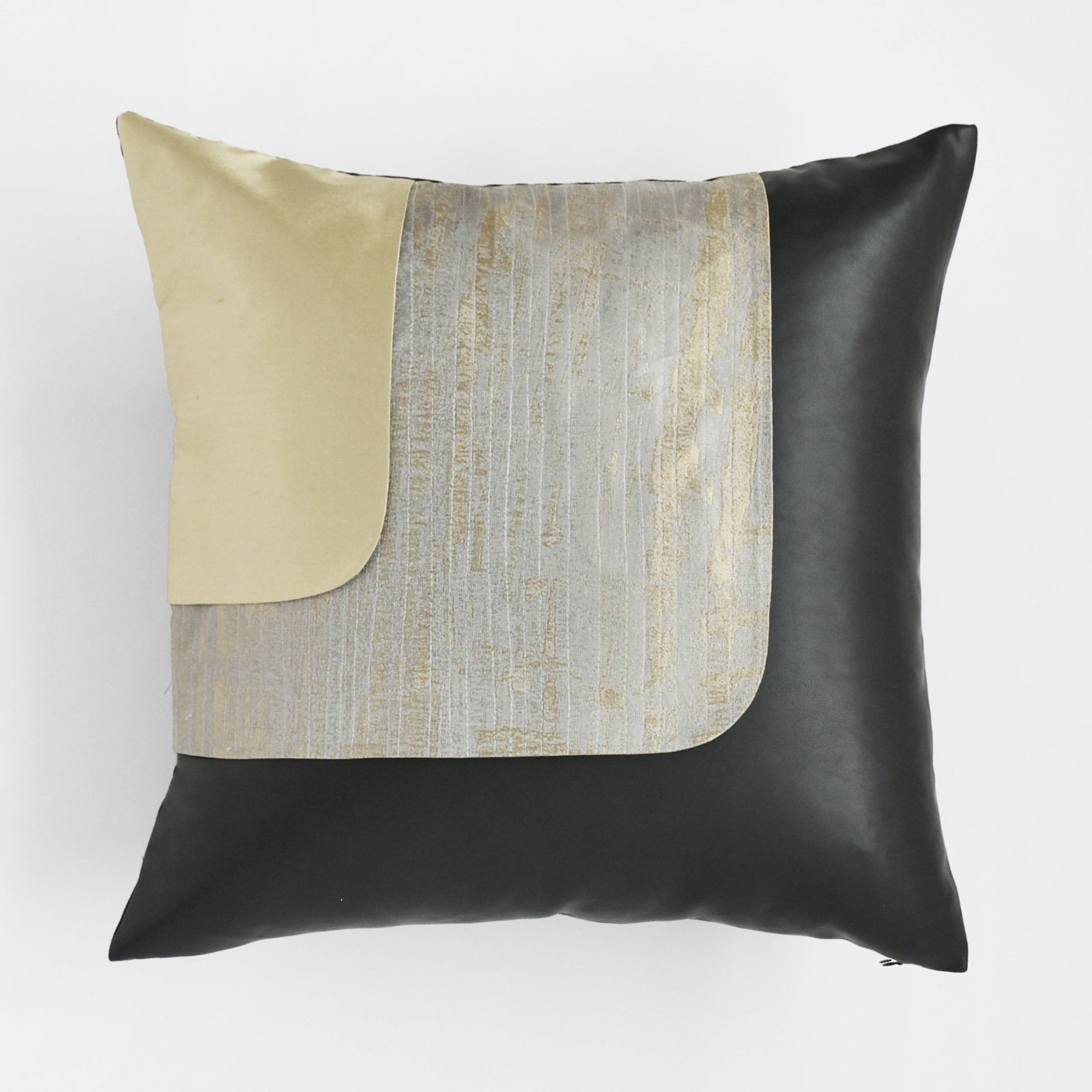 45*45 Roch Patchwork Cushion  - ECC097 -  Cushions - ebarza Furniture UAE | Shop Modern Furniture in Abu Dhabi & Dubai - مفروشات ايبازرا في الامارات | تسوق اثاث عصري وديكورات مميزة في دبي وابوظبي