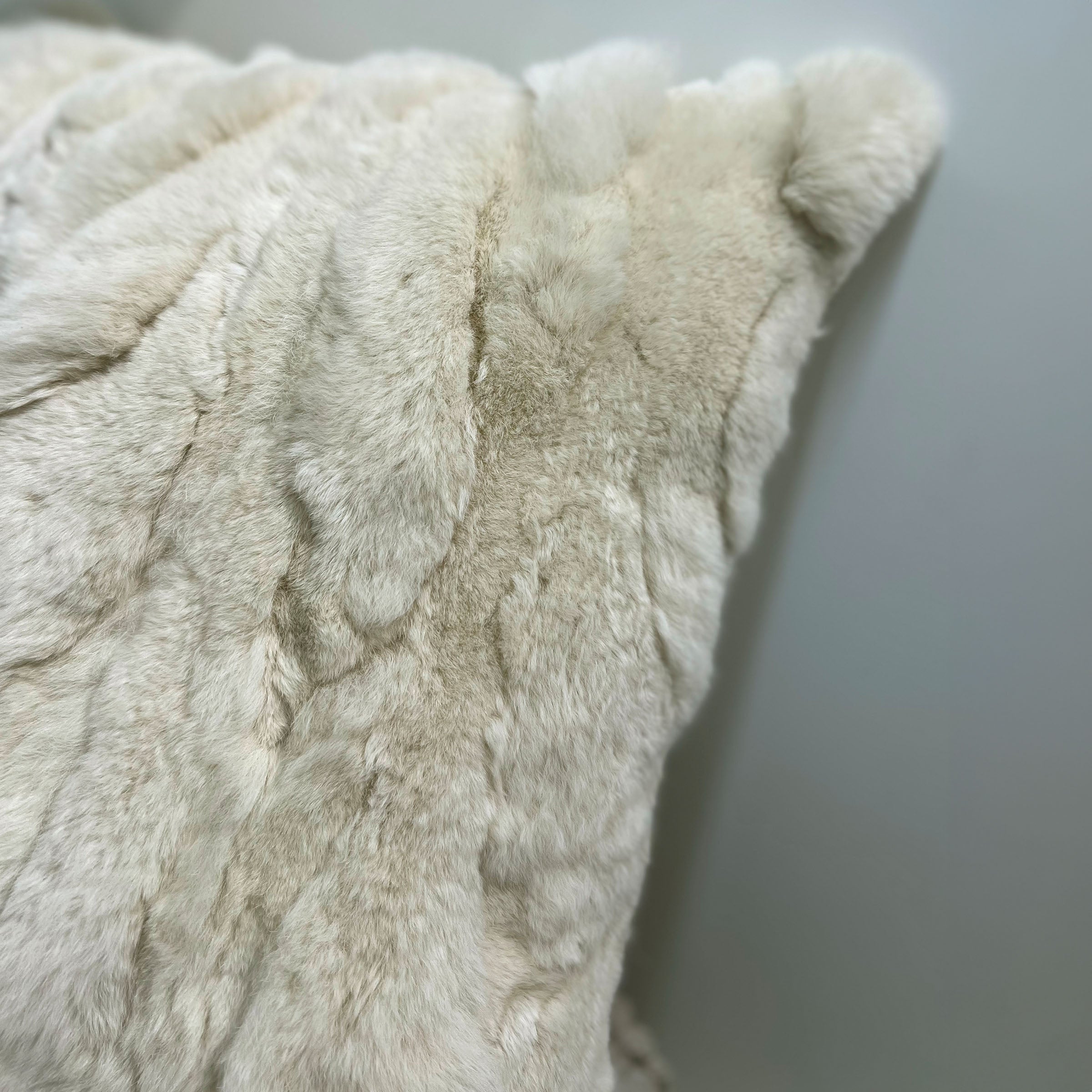 45*45 SKJG Odom Rex Rabbit Hair Cushion - ECC073 -  Cushions - ebarza Furniture UAE | Shop Modern Furniture in Abu Dhabi & Dubai - مفروشات ايبازرا في الامارات | تسوق اثاث عصري وديكورات مميزة في دبي وابوظبي