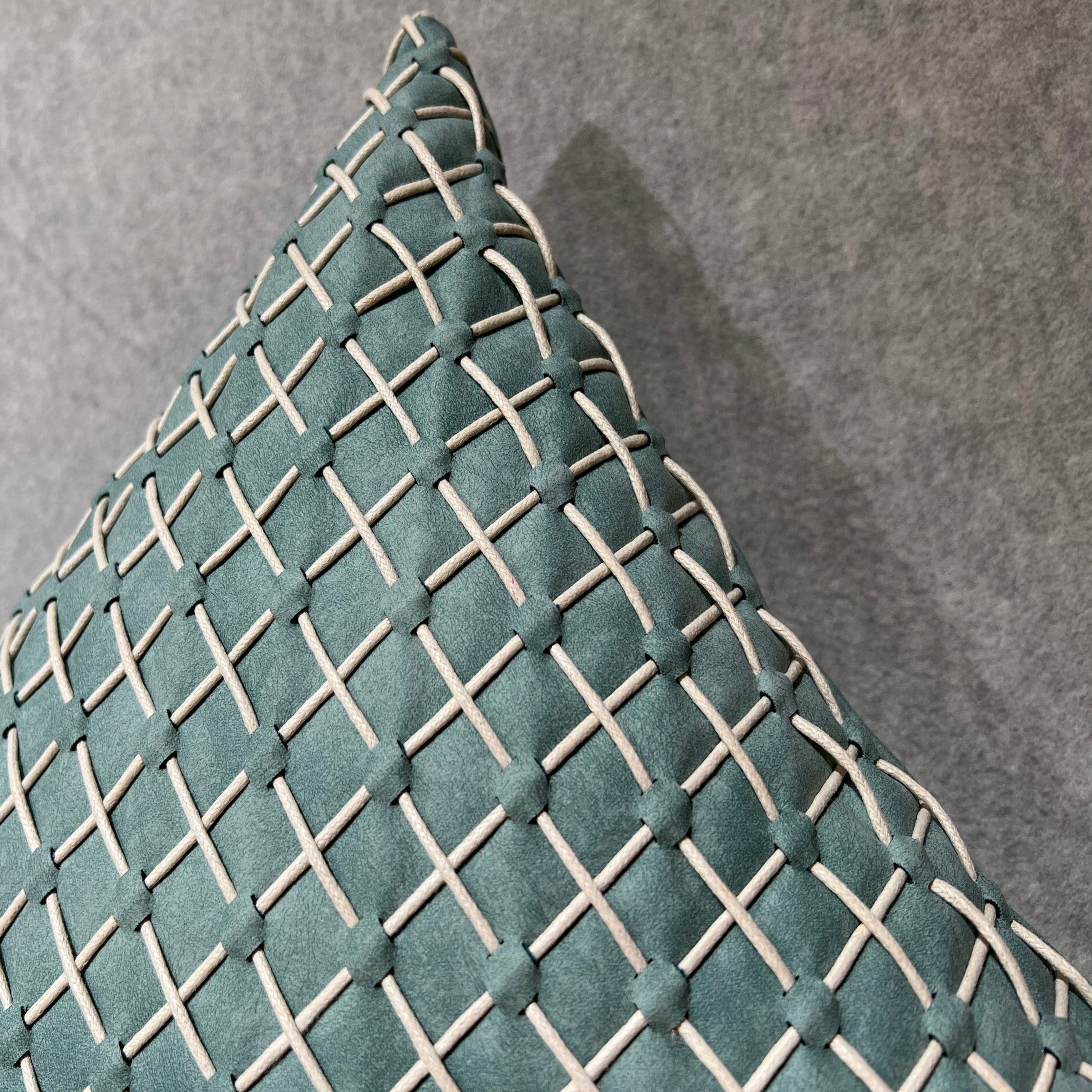 45*45 SKJG Pearl Imitation Leather Cushion - ECC122 -  Cushions - ebarza Furniture UAE | Shop Modern Furniture in Abu Dhabi & Dubai - مفروشات ايبازرا في الامارات | تسوق اثاث عصري وديكورات مميزة في دبي وابوظبي