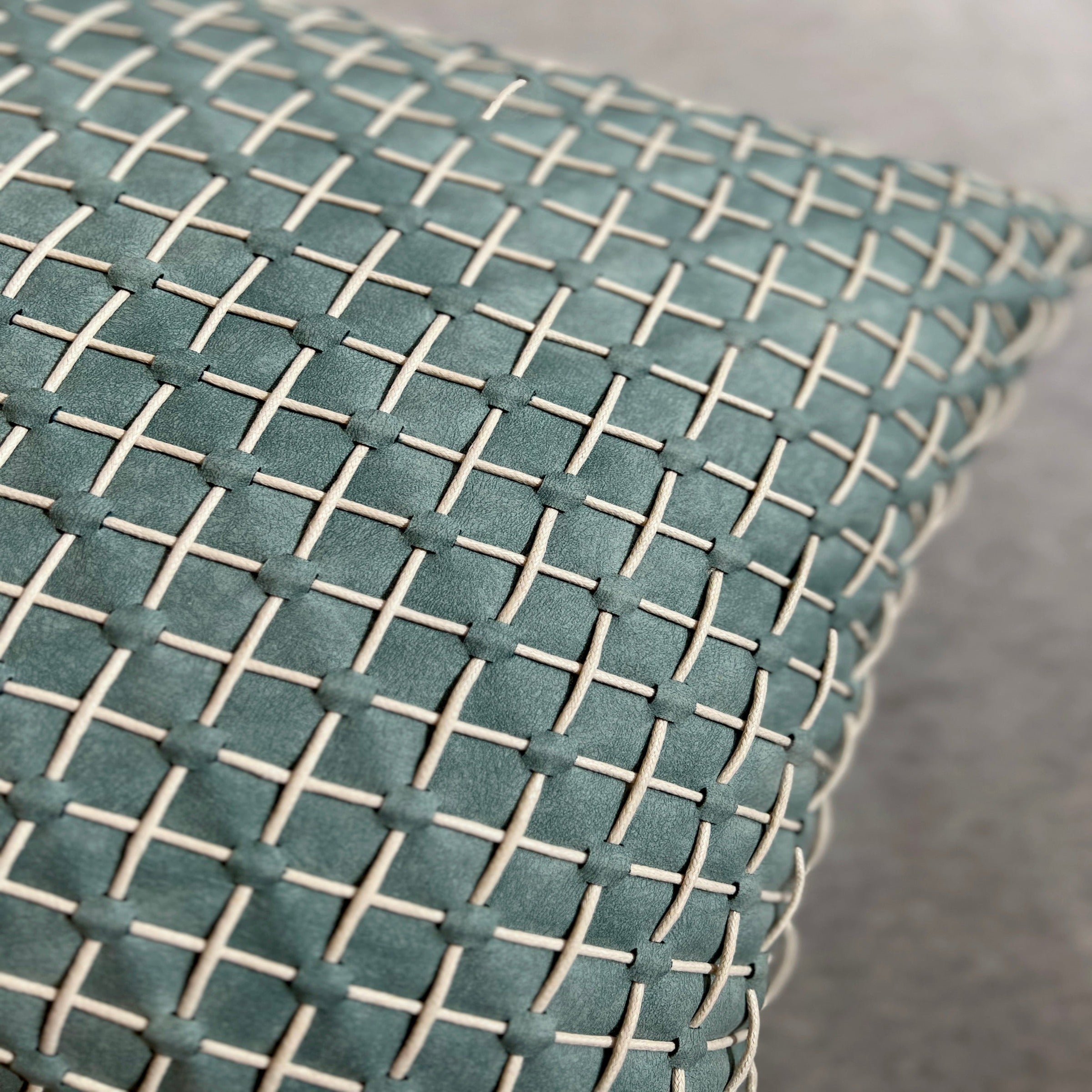 45*45 SKJG Pearl Imitation Leather Cushion - ECC122 -  Cushions - ebarza Furniture UAE | Shop Modern Furniture in Abu Dhabi & Dubai - مفروشات ايبازرا في الامارات | تسوق اثاث عصري وديكورات مميزة في دبي وابوظبي