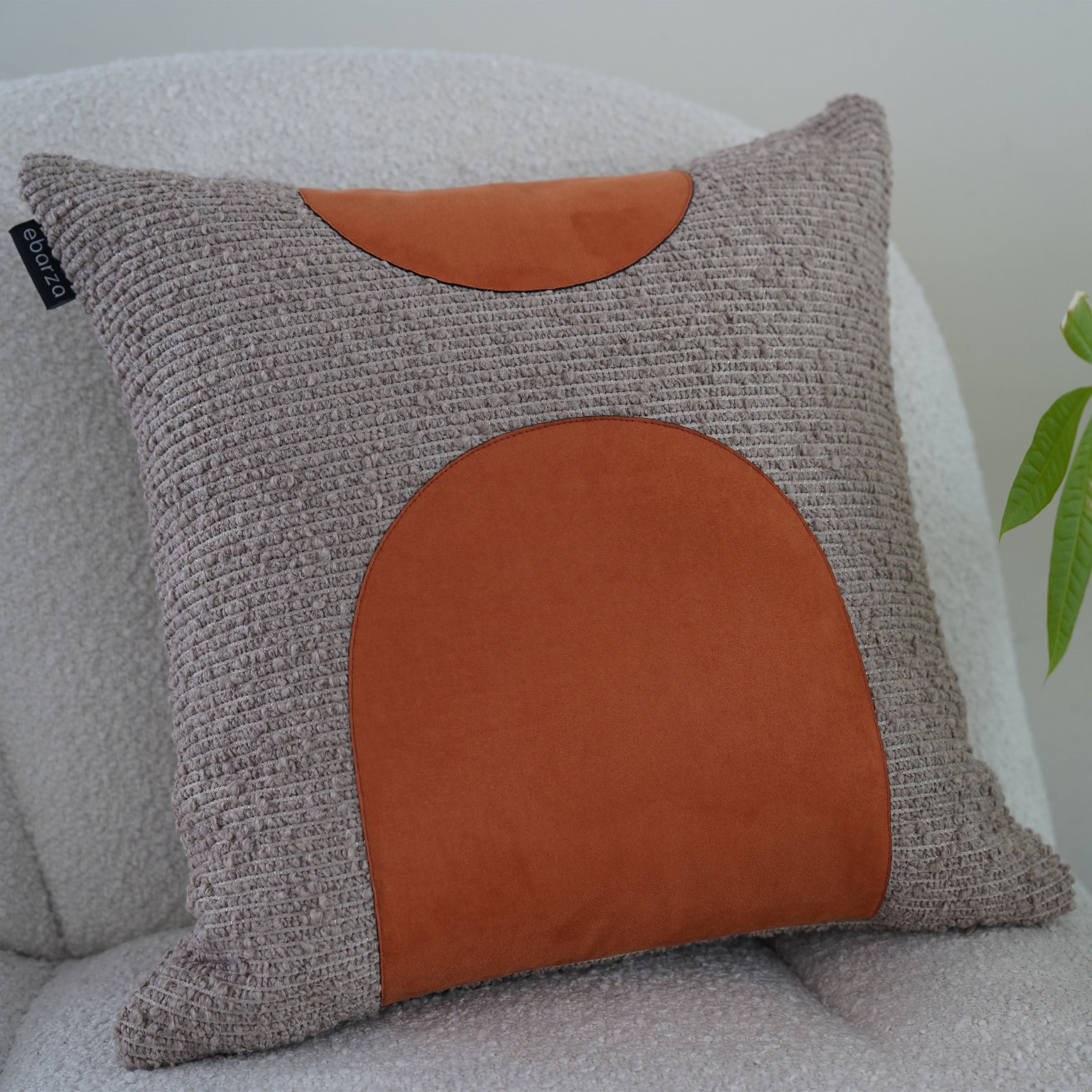 45*45cm Ebarza Buck Patchwork Cushion ECC134 -  Cushions - ebarza Furniture UAE | Shop Modern Furniture in Abu Dhabi & Dubai - مفروشات ايبازرا في الامارات | تسوق اثاث عصري وديكورات مميزة في دبي وابوظبي