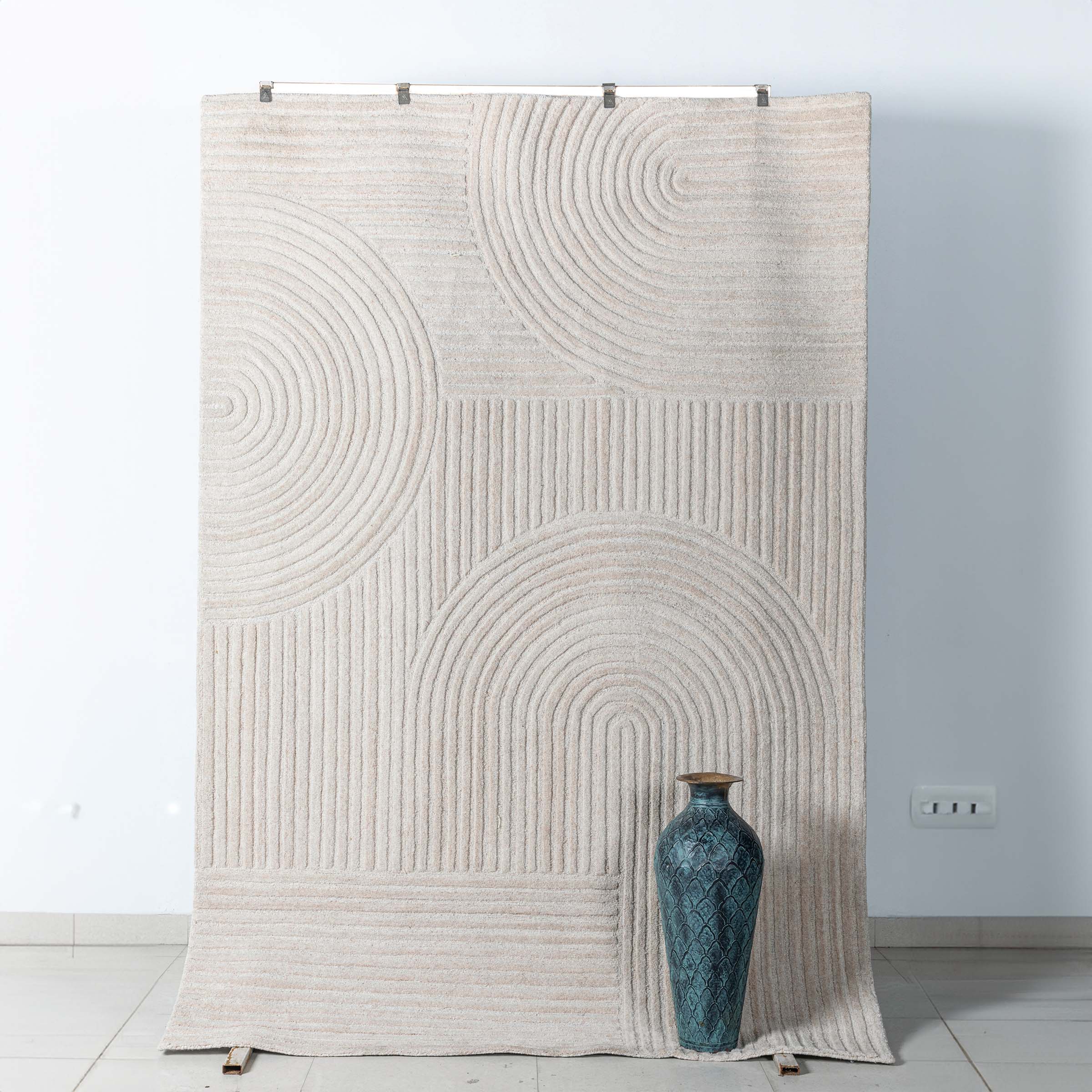 450x300 cm wool rug from Javi, model JH-22735, featuring a soft, textured surface in neutral tones.
