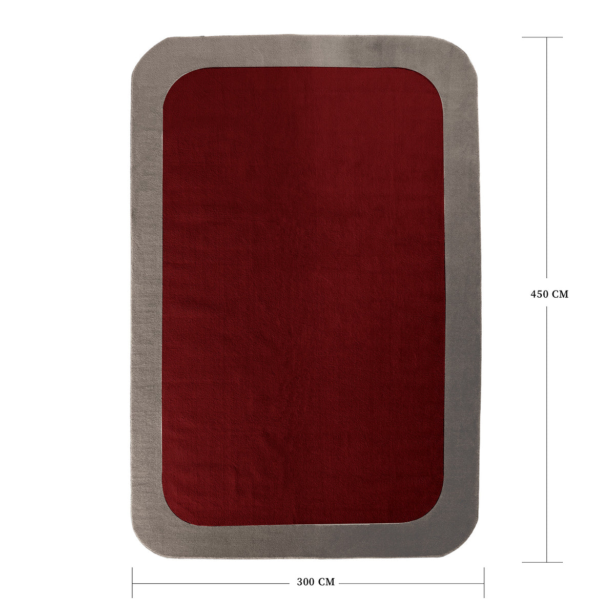 COOL HALI FRAME-03 handmade rounded corner rug, 450x300 cm, neutral framed design