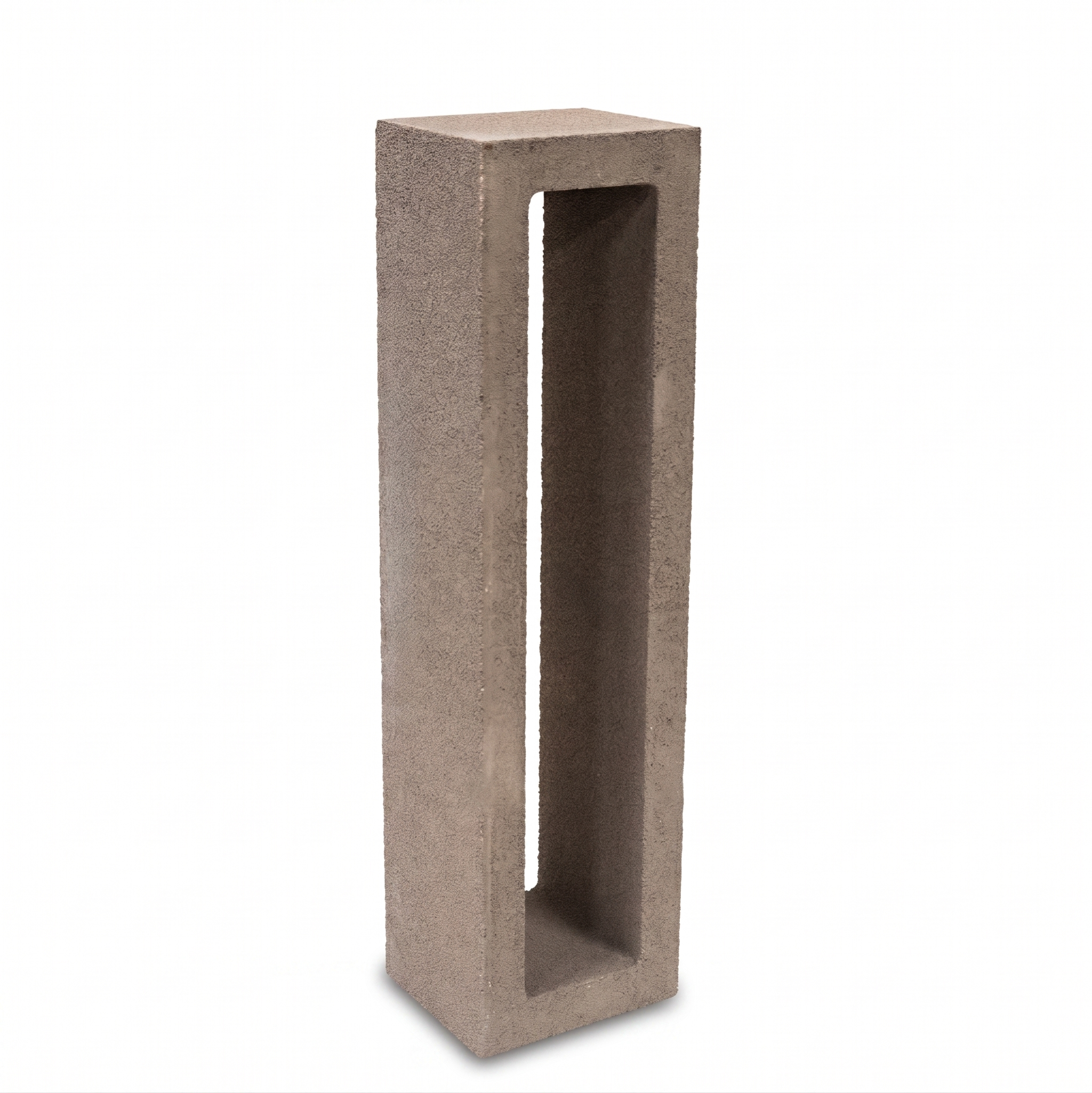 Dark beige lightweight foam ceramic wall panel in a hollow rectangle shape, measuring 45x12x10 cm, by BEACON.