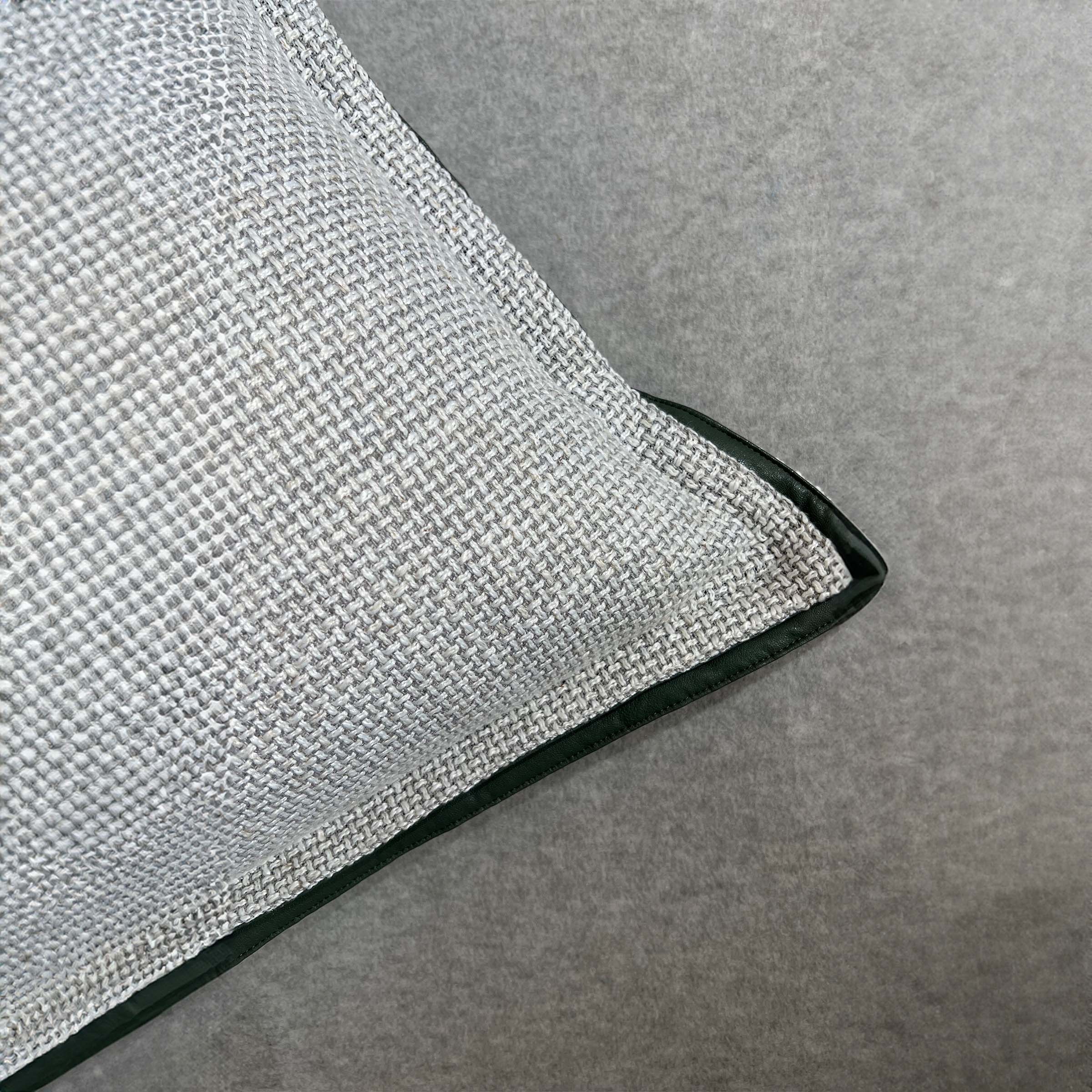 Beacon Badri double edge cushion in 45x45 size, decorative cushion with patterned fabric and plush filling.