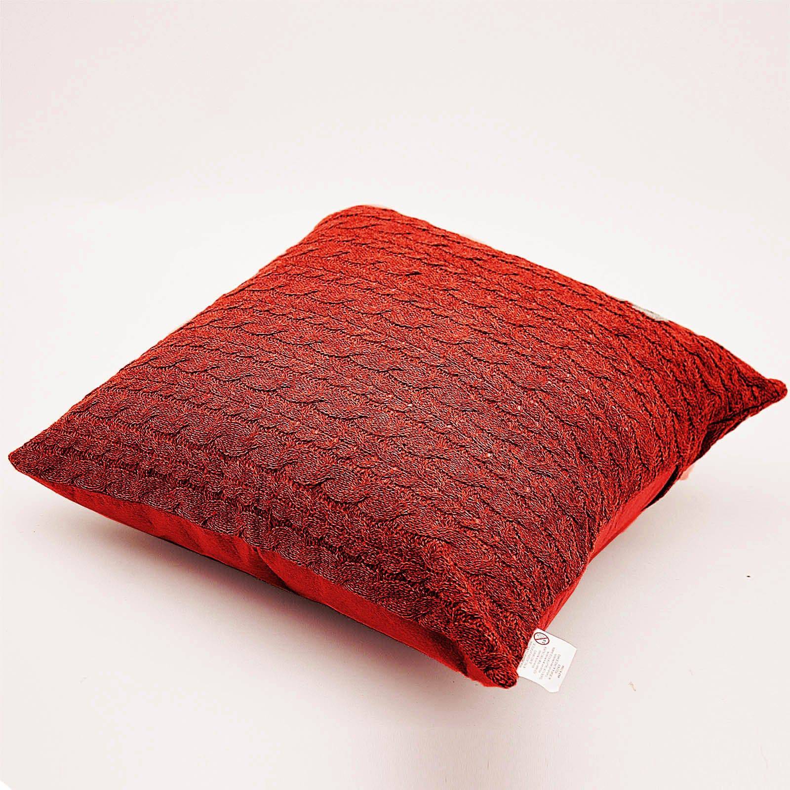 45X45 Cm Cushion Cover  T18108B-Red -  Cushions | 45x45 غطاء وسادة سم - ebarza Furniture UAE | Shop Modern Furniture in Abu Dhabi & Dubai - مفروشات ايبازرا في الامارات | تسوق اثاث عصري وديكورات مميزة في دبي وابوظبي