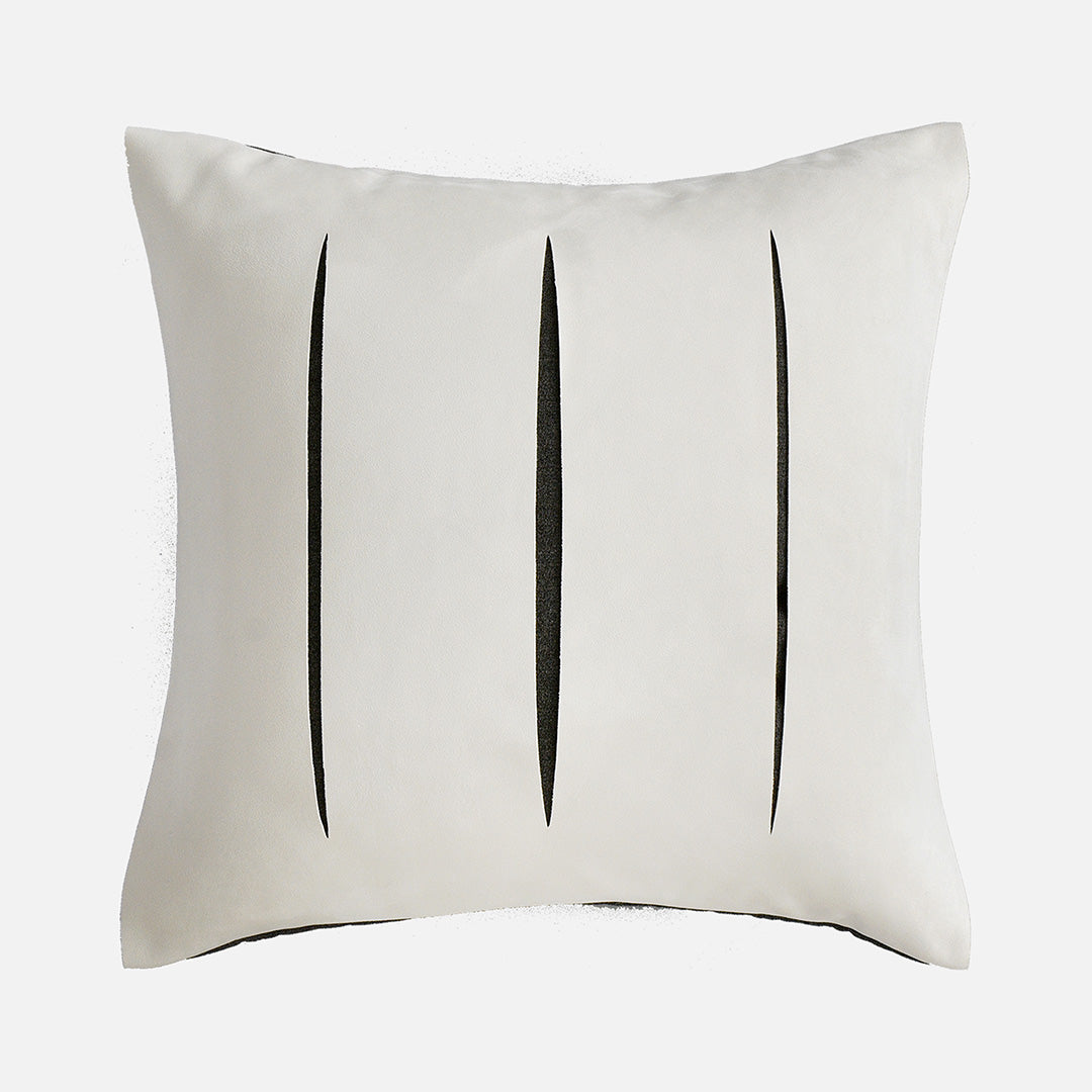 45x45cm BEACON Theo imitation leather cushion with a sleek design and plush surface, perfect for modern home decor.