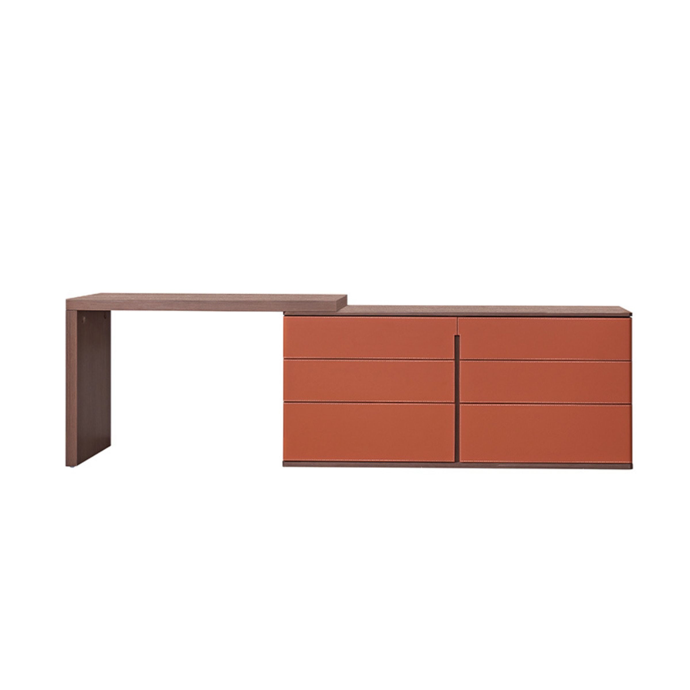 Mycroft Saddle Leather Desk / Cabinet MLL-T02-1 -  Storage/TV Unites | مايكروفت مكتب / خزانة جلد سرج - ebarza Furniture UAE | Shop Modern Furniture in Abu Dhabi & Dubai - مفروشات ايبازرا في الامارات | تسوق اثاث عصري وديكورات مميزة في دبي وابوظبي