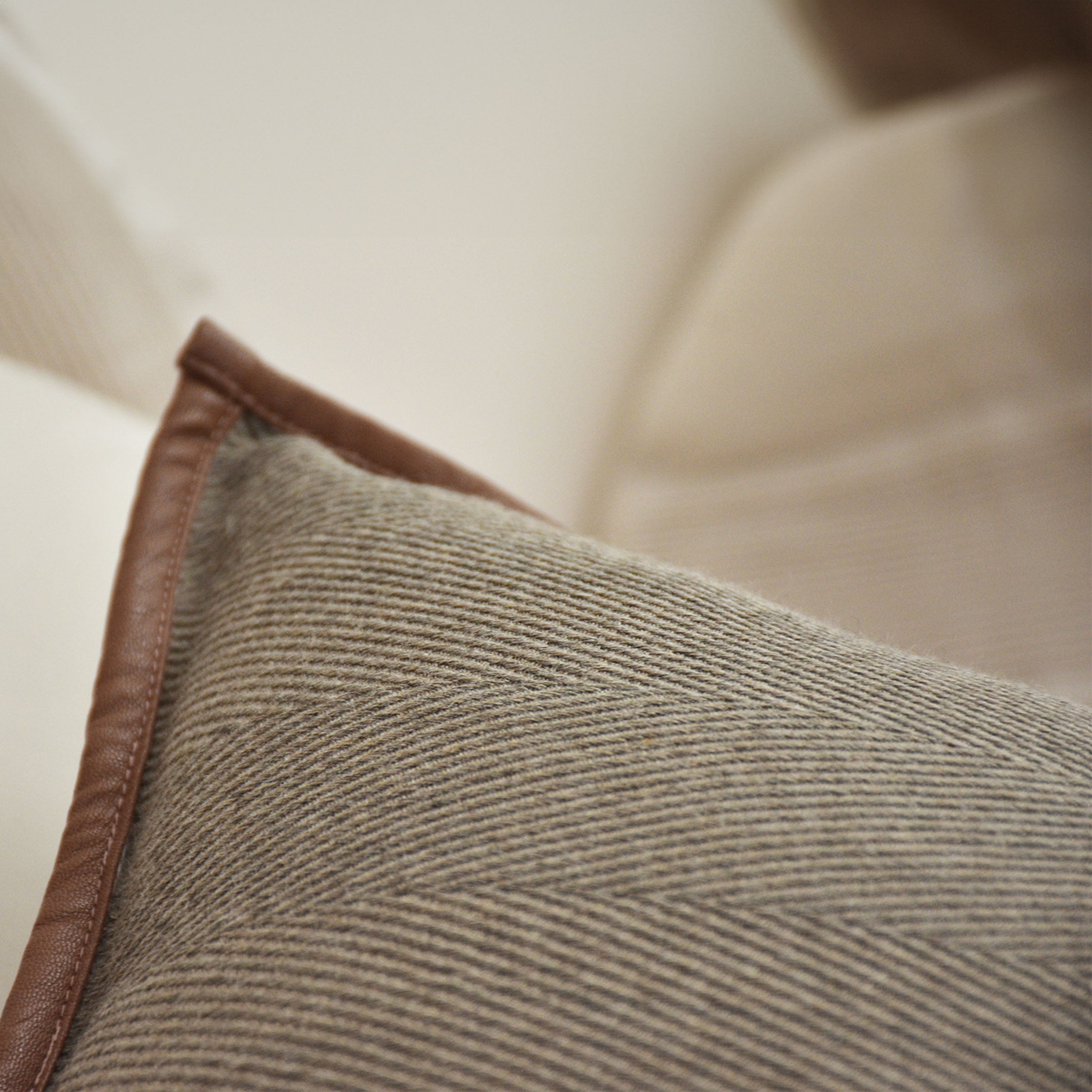 BEACON Nelson wool blend cushion in 60x60cm, decorative cushion with textured fabric, ideal for living room or sofa decor.
