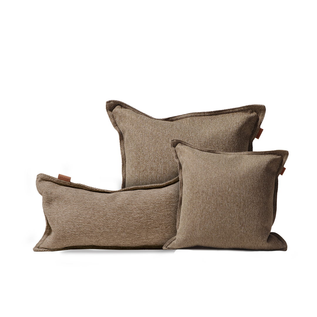 60*60 PILLOW With Zipper  -  Concha182-Brown -  Cushions - ebarza Furniture UAE | Shop Modern Furniture in Abu Dhabi & Dubai - مفروشات ايبازرا في الامارات | تسوق اثاث عصري وديكورات مميزة في دبي وابوظبي