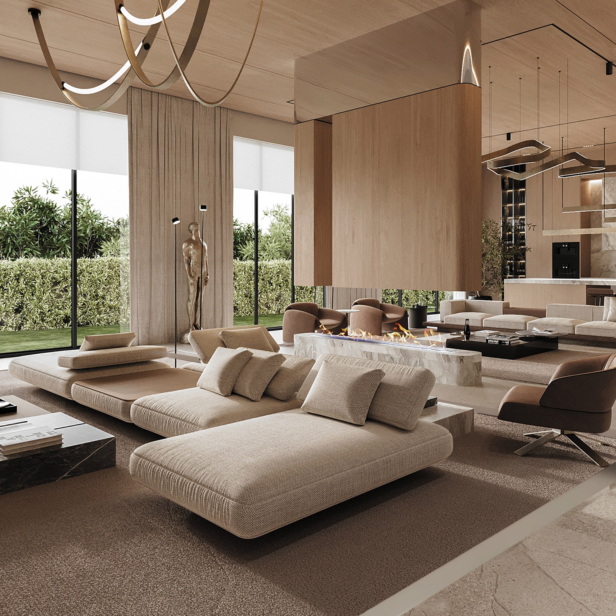 600x400 cm Bounty 92 Monterey rug by COOL HALI, featuring a detailed patterned design in neutral tones.